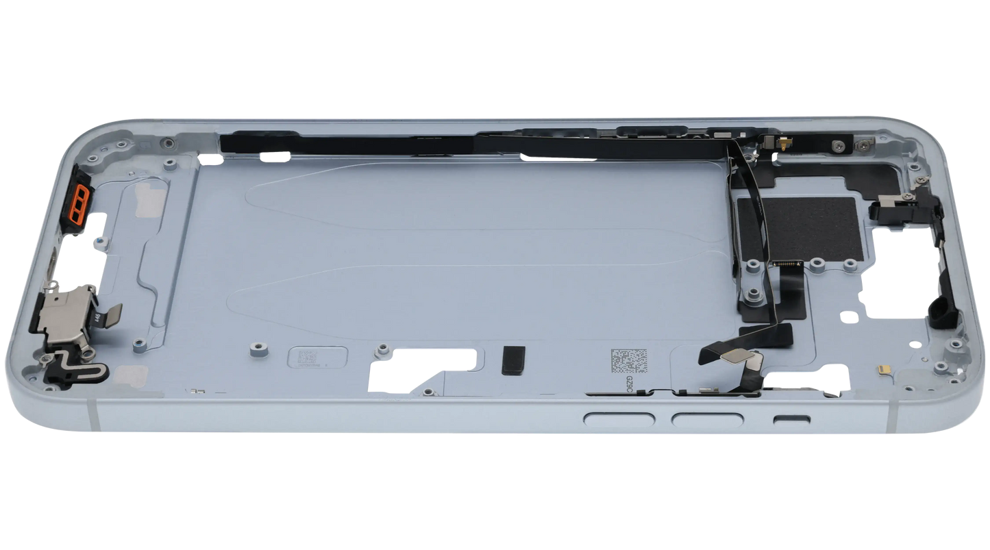 Mid-Frame Housing W/ Small Parts For iPhone 15 Plus (US Version) (Used OEM Pull: Grade B) (Blue)