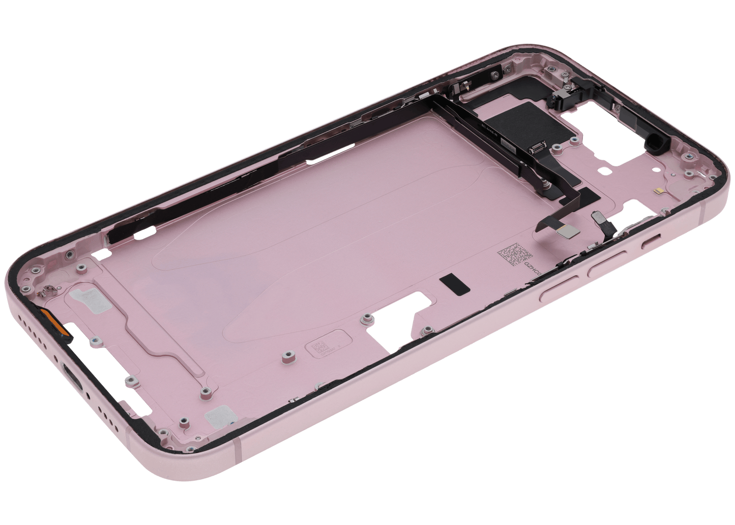 Mid-Frame Housing W/ Small Parts For iPhone 15 Plus (US Version) (Used OEM Pull: Grade B) (Pink)