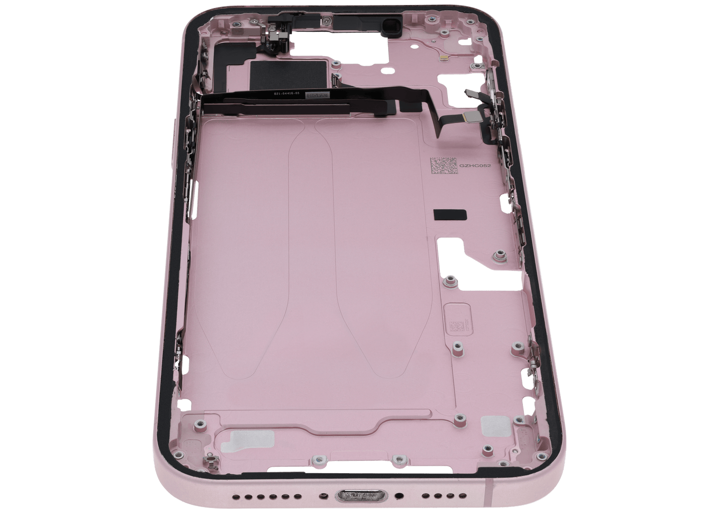Mid-Frame Housing W/ Small Parts For iPhone 15 Plus (US Version) (Used OEM Pull: Grade B) (Pink)