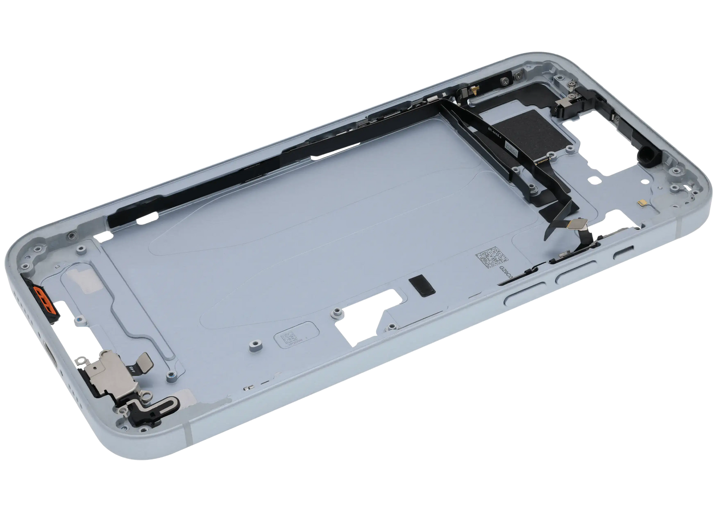 Mid-Frame Housing W/ Small Parts For iPhone 15 Plus (US Version) (Used OEM Pull: Grade A) (Blue)