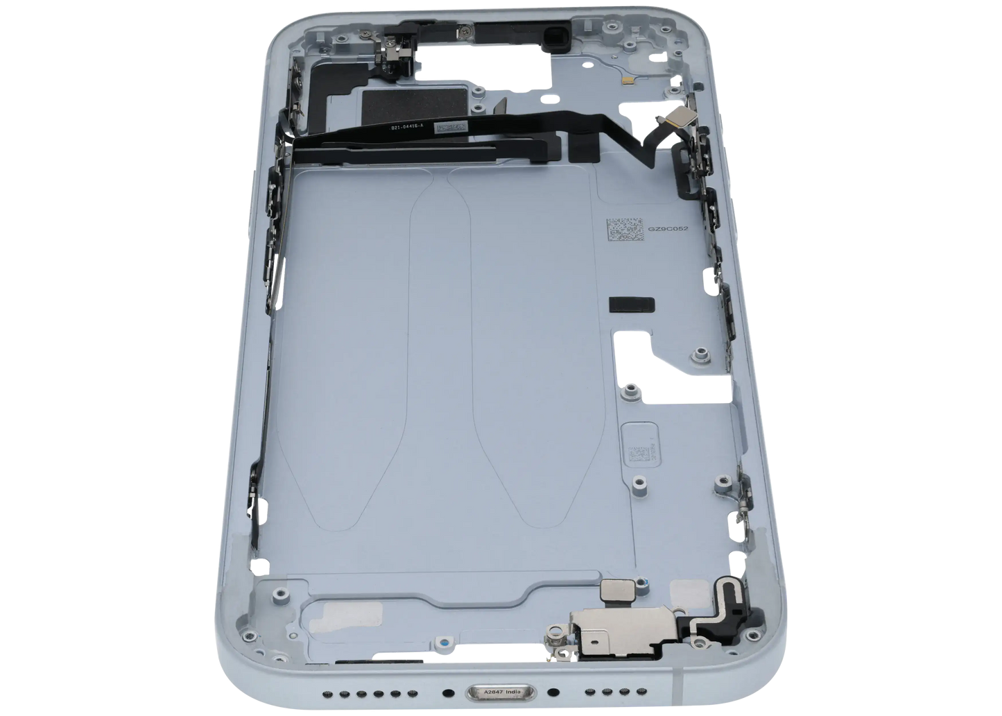 Mid-Frame Housing W/ Small Parts For iPhone 15 Plus (US Version) (Used OEM Pull: Grade A) (Blue)