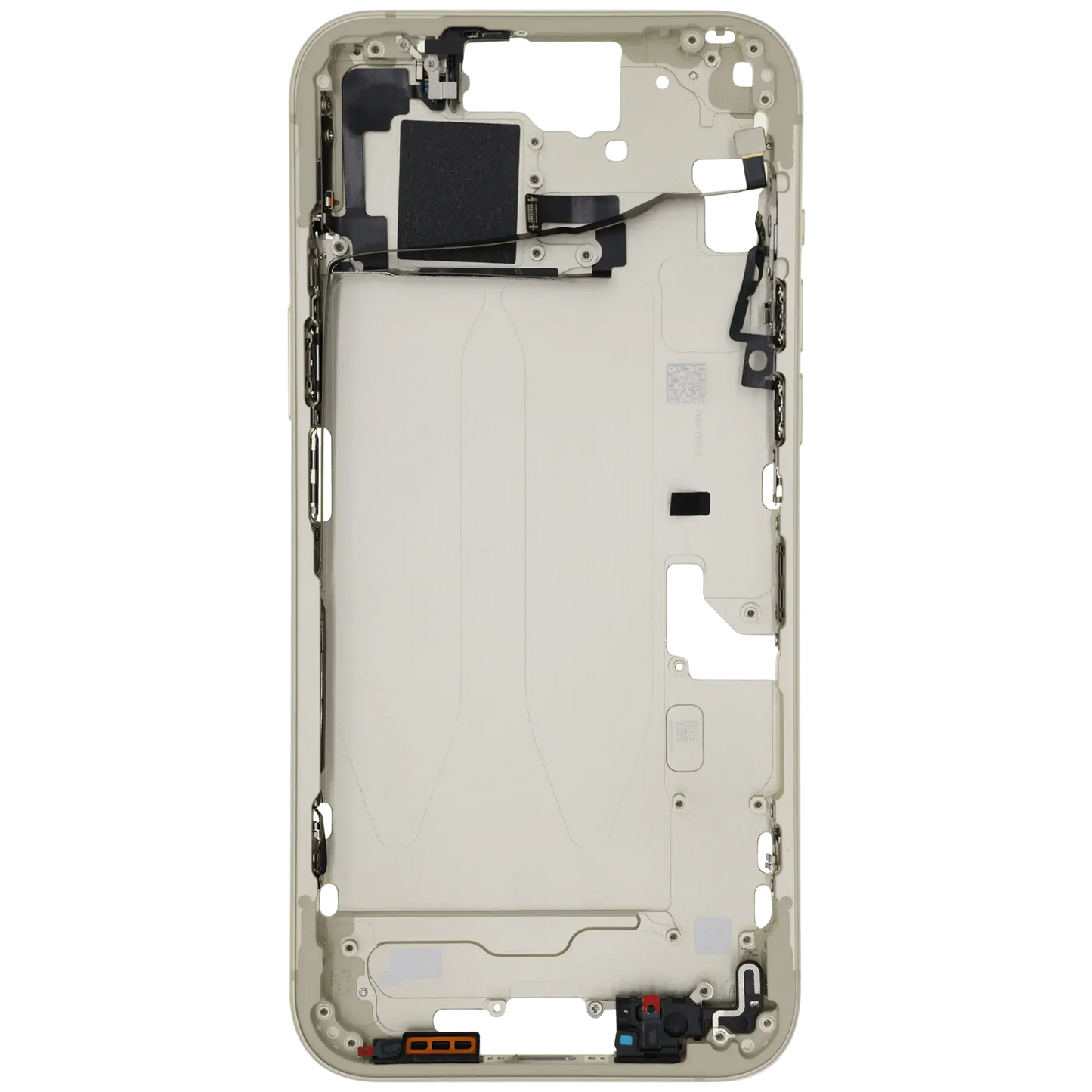 Mid-Frame Housing W/ Small Parts For iPhone 15 Plus (US Version) (Used OEM Pull: Grade A) (Yellow)