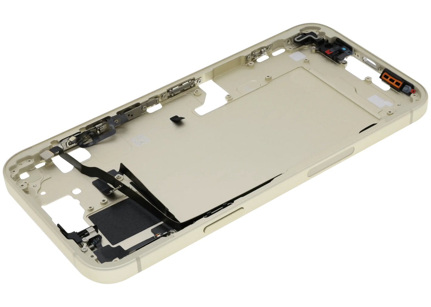 Mid-Frame Housing W/ Small Parts For iPhone 15 Plus (US Version) (Used OEM Pull: Grade A) (Yellow)