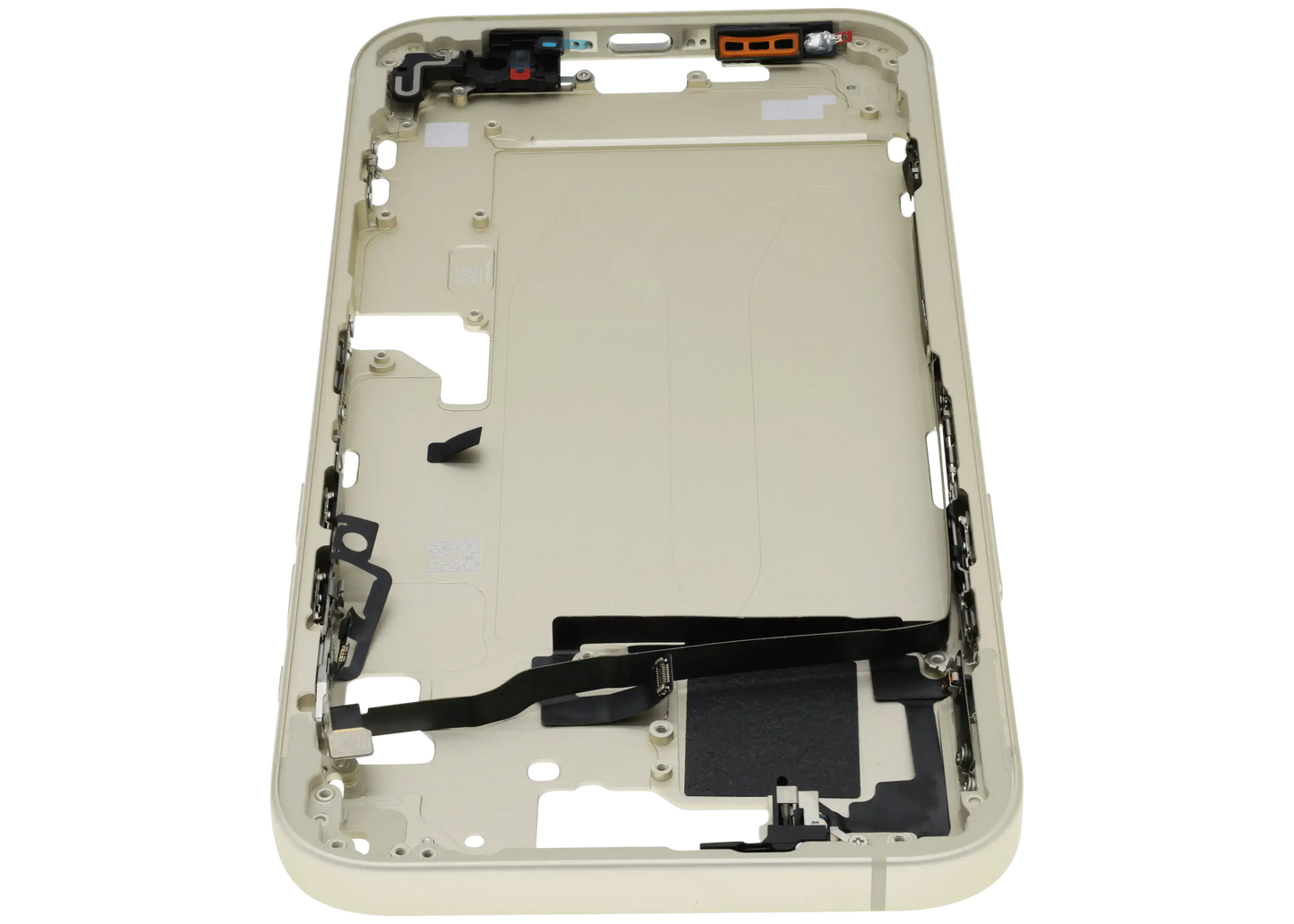 Mid-Frame Housing W/ Small Parts For iPhone 15 Plus (US Version) (Used OEM Pull: Grade A) (Yellow)