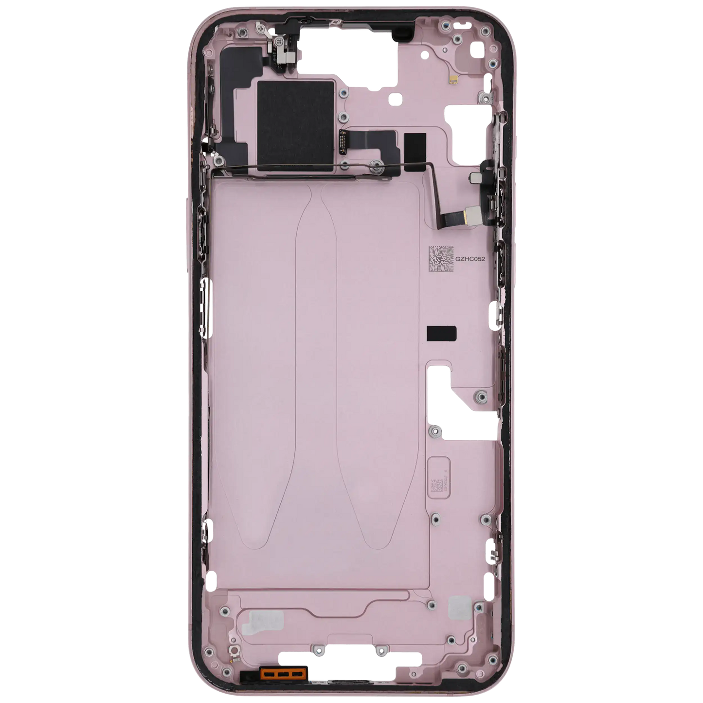 Mid-Frame Housing W/ Small Parts For iPhone 15 Plus (US Version) (Used OEM Pull: Grade A) (Pink)
