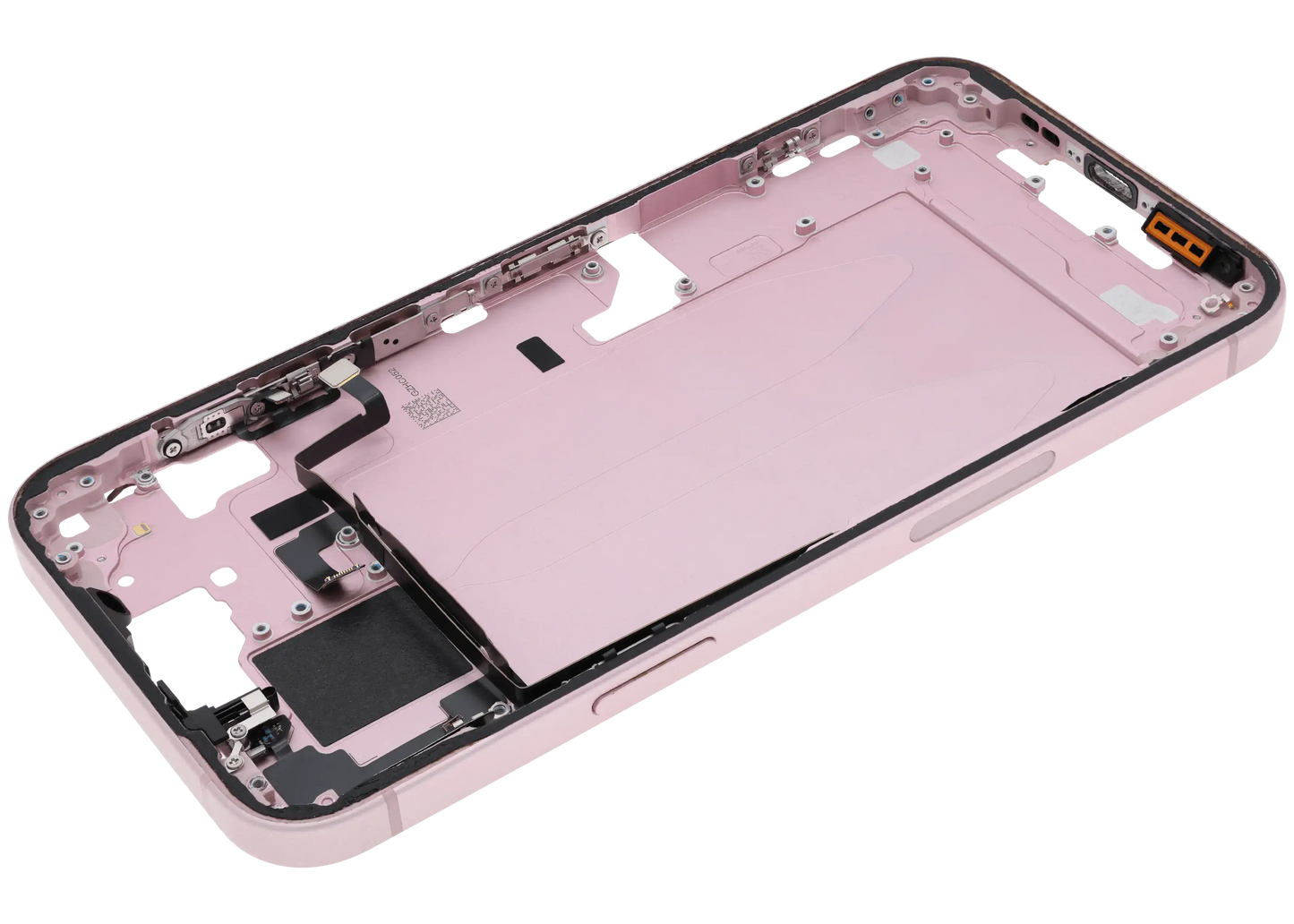 Mid-Frame Housing W/ Small Parts For iPhone 15 Plus (US Version) (Used OEM Pull: Grade A) (Pink)