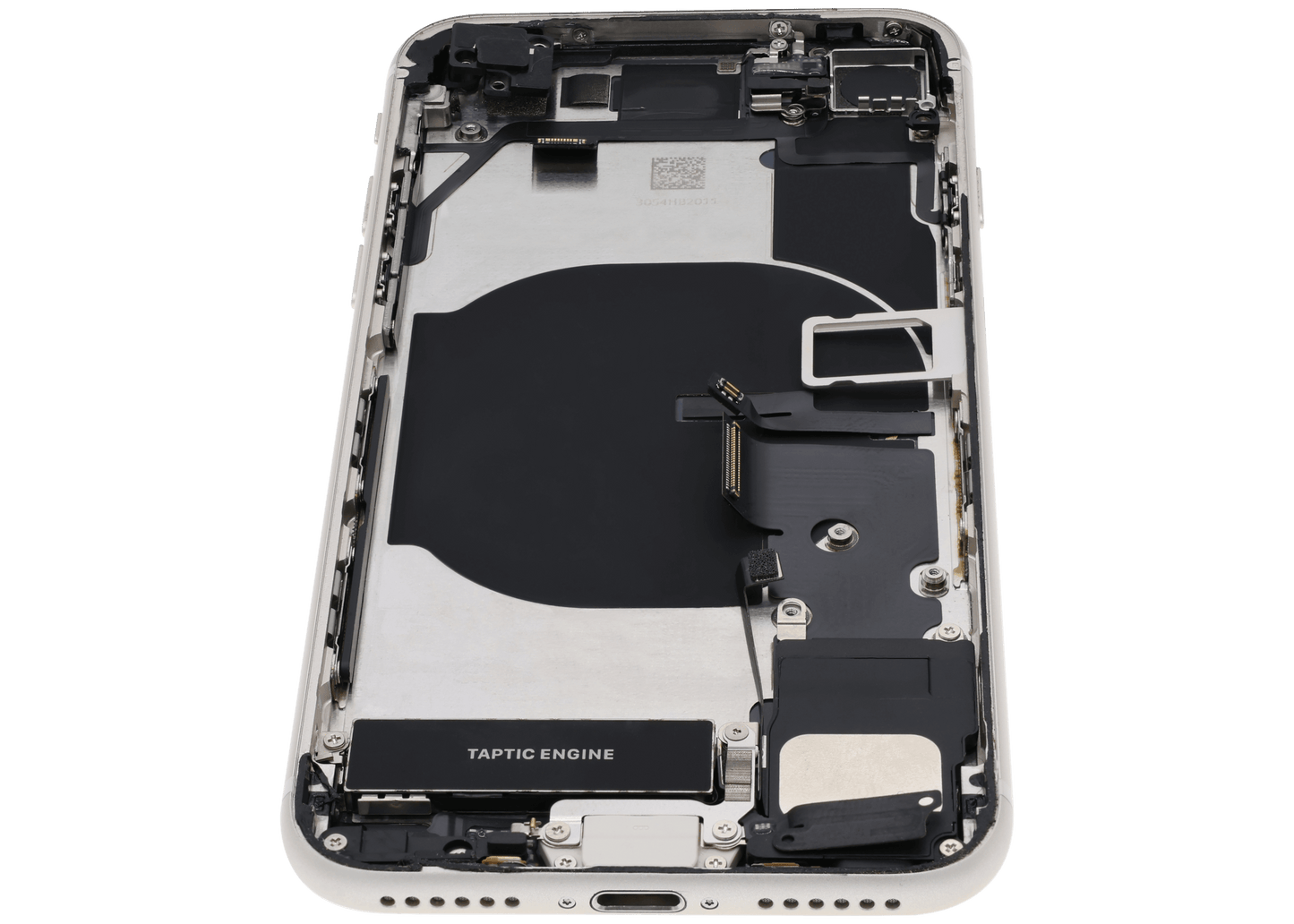 Back Housing W/ Charging Port Flex and Small Components Pre-Installed For iPhoneone SE (2022) (Used OEM Pull: Grade C) (Starlight)