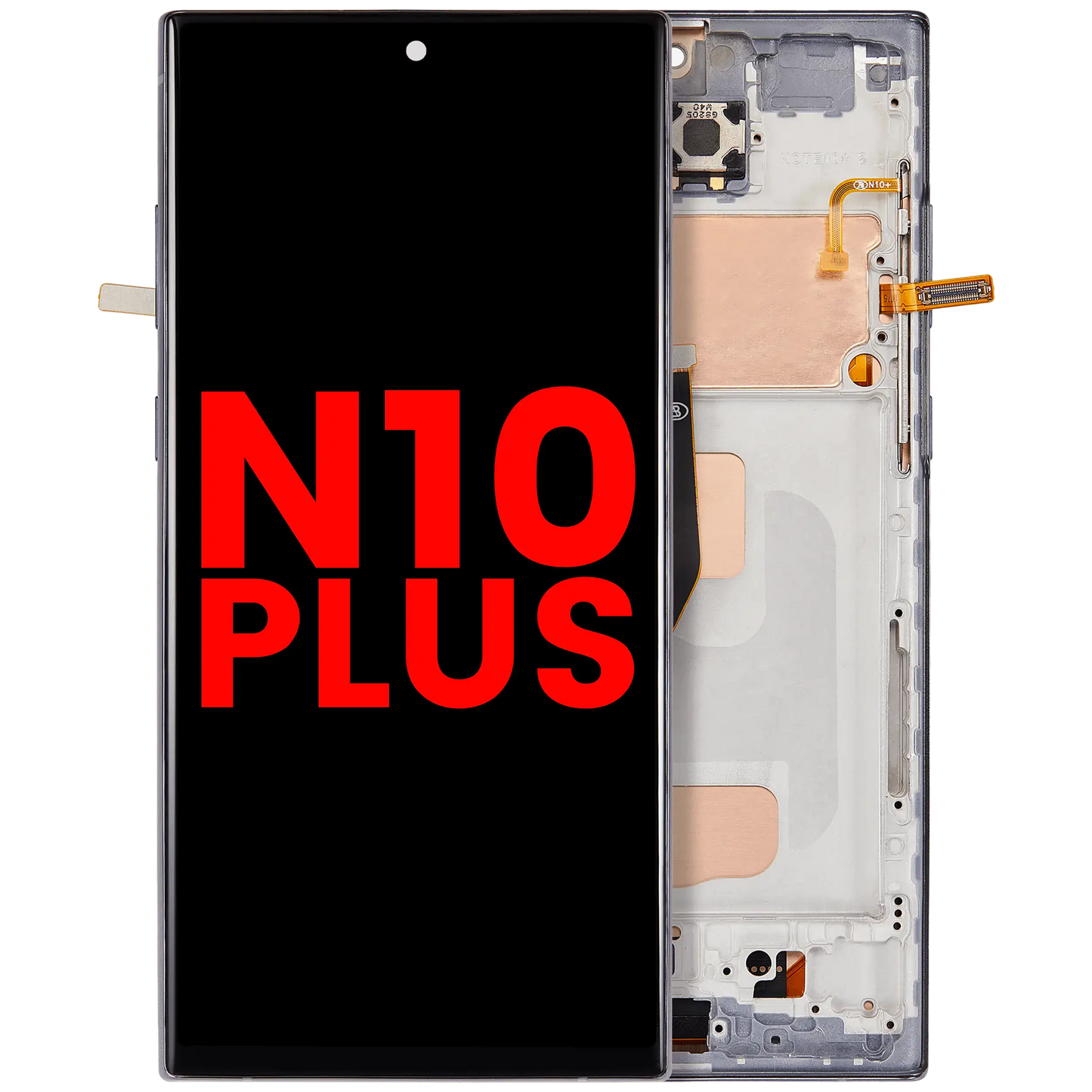 LCD Assembly With Frame (Without Fingerprint Sensor) For Samsung Galaxy Note 10 Plus (Aftermarket Plus: Incell) (Aura Black)