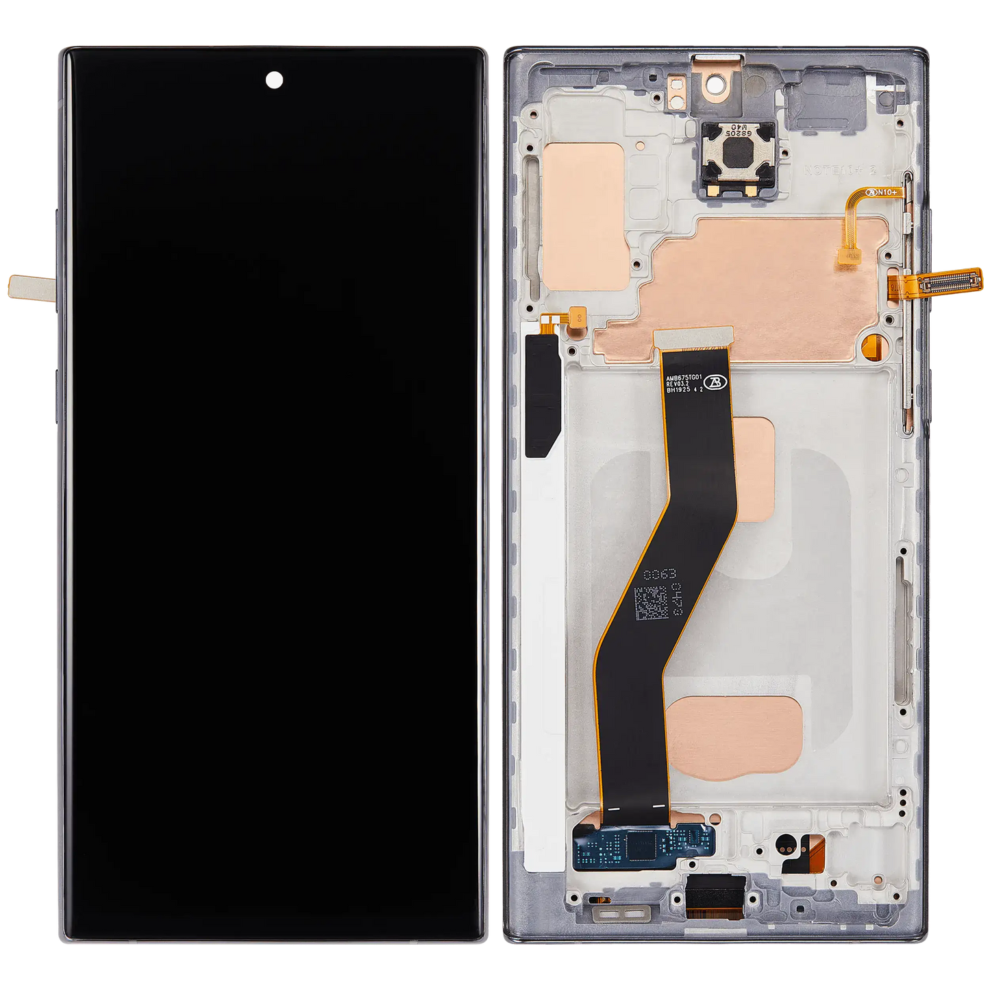 LCD Assembly With Frame (Without Fingerprint Sensor) For Samsung Galaxy Note 10 Plus (Aftermarket Plus: Incell) (Aura Black)