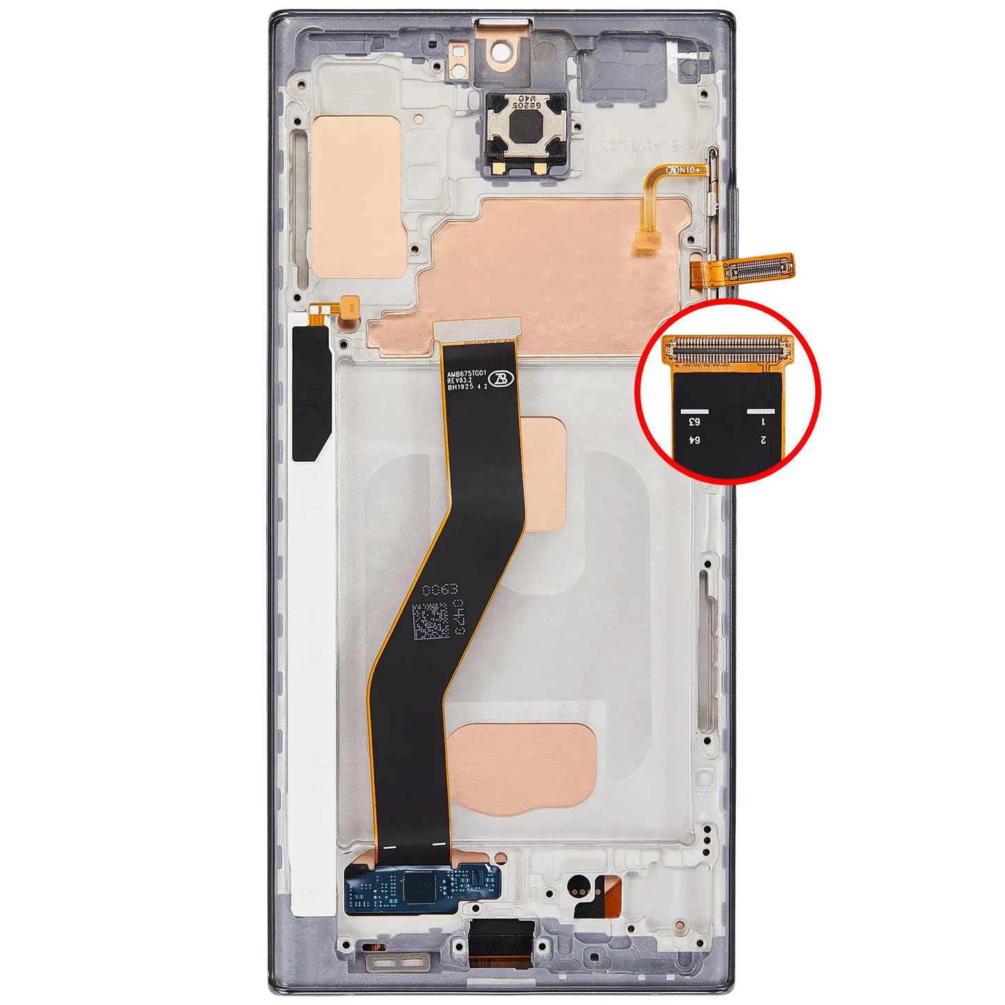 LCD Assembly With Frame (Without Fingerprint Sensor) For Samsung Galaxy Note 10 Plus (Aftermarket Plus: Incell) (Aura Black)