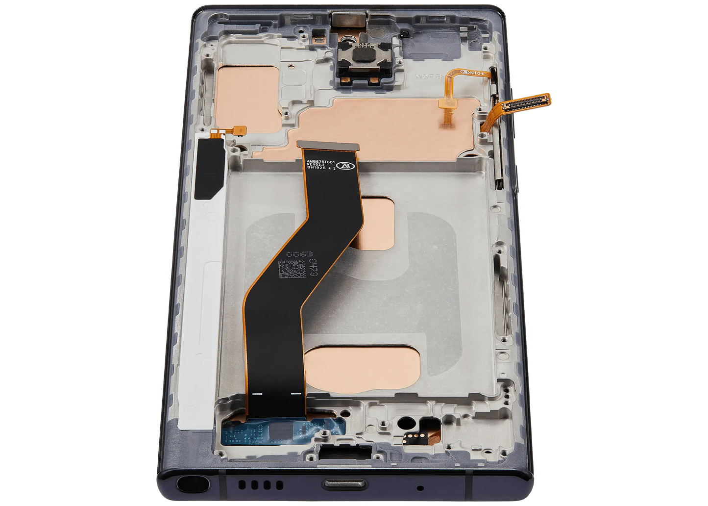 LCD Assembly With Frame (Without Fingerprint Sensor) For Samsung Galaxy Note 10 Plus (Aftermarket Plus: Incell) (Aura Black)