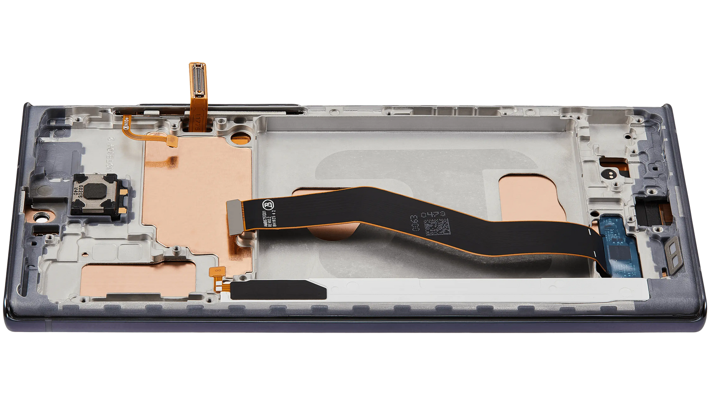 LCD Assembly With Frame (Without Fingerprint Sensor) For Samsung Galaxy Note 10 Plus (Aftermarket Plus: Incell) (Aura Black)