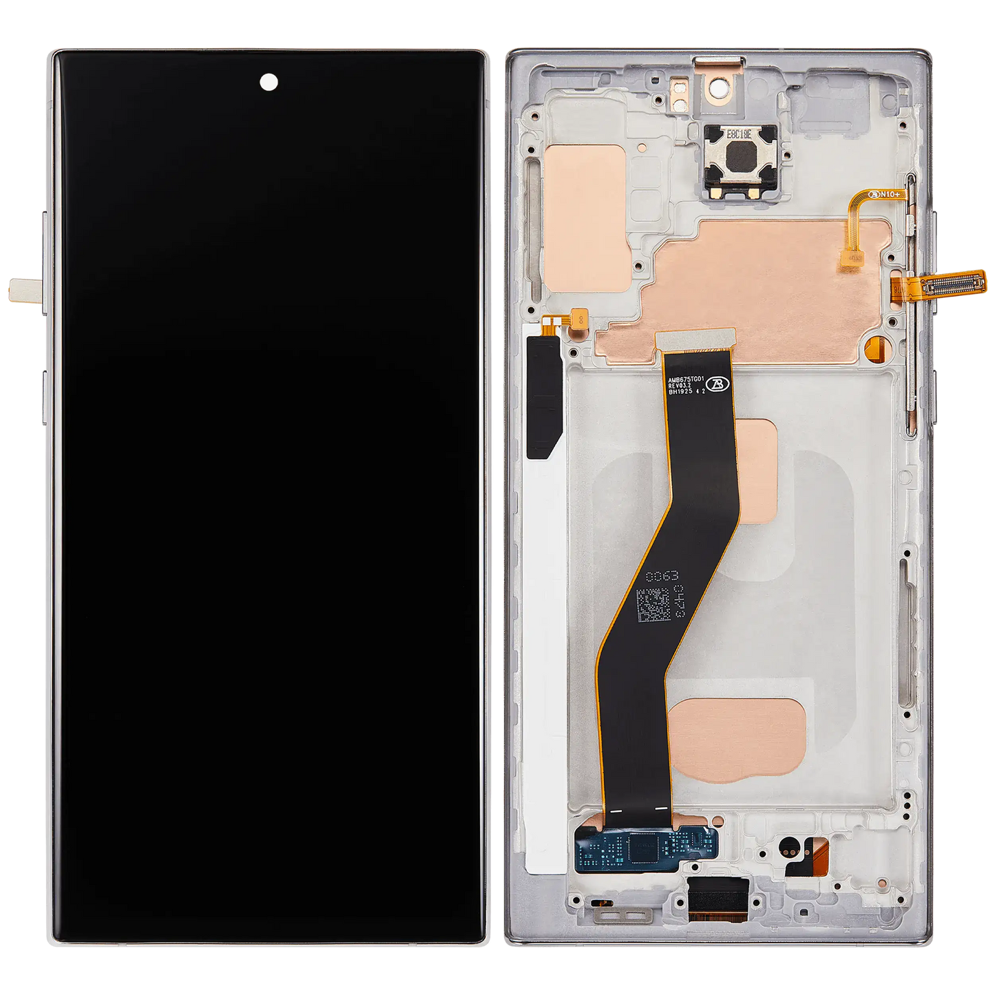 LCD Assembly With Frame (Without Fingerprint Sensor) For Samsung Galaxy Note 10 Plus (Aftermarket Plus: Incell) (Aura White)