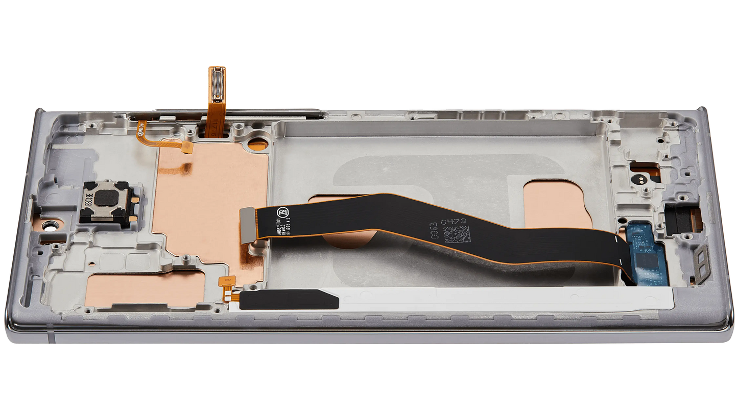 LCD Assembly With Frame (Without Fingerprint Sensor) For Samsung Galaxy Note 10 Plus (Aftermarket Plus: Incell) (Aura White)
