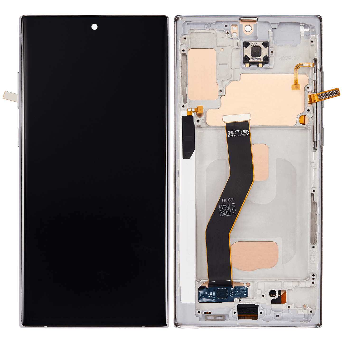 LCD Assembly With Frame (Without Fingerprint Sensor) For Samsung Galaxy Note 10 Plus (Aftermarket Plus: Incell) (Aura Glow / Silver)