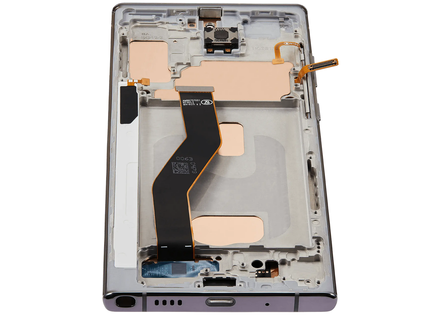 LCD Assembly With Frame (Without Fingerprint Sensor) For Samsung Galaxy Note 10 Plus (Aftermarket Plus: Incell) (Aura Glow / Silver)
