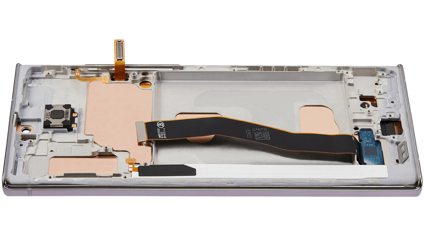 LCD Assembly With Frame (Without Fingerprint Sensor) For Samsung Galaxy Note 10 Plus (Aftermarket Plus: Incell) (Aura Glow / Silver)