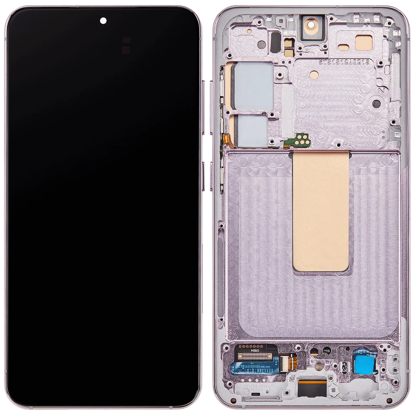 OLED Assembly With Frame For Samsung Galaxy S23 5G (US & International) (Aftermarket Plus) (Pink / Lavender)