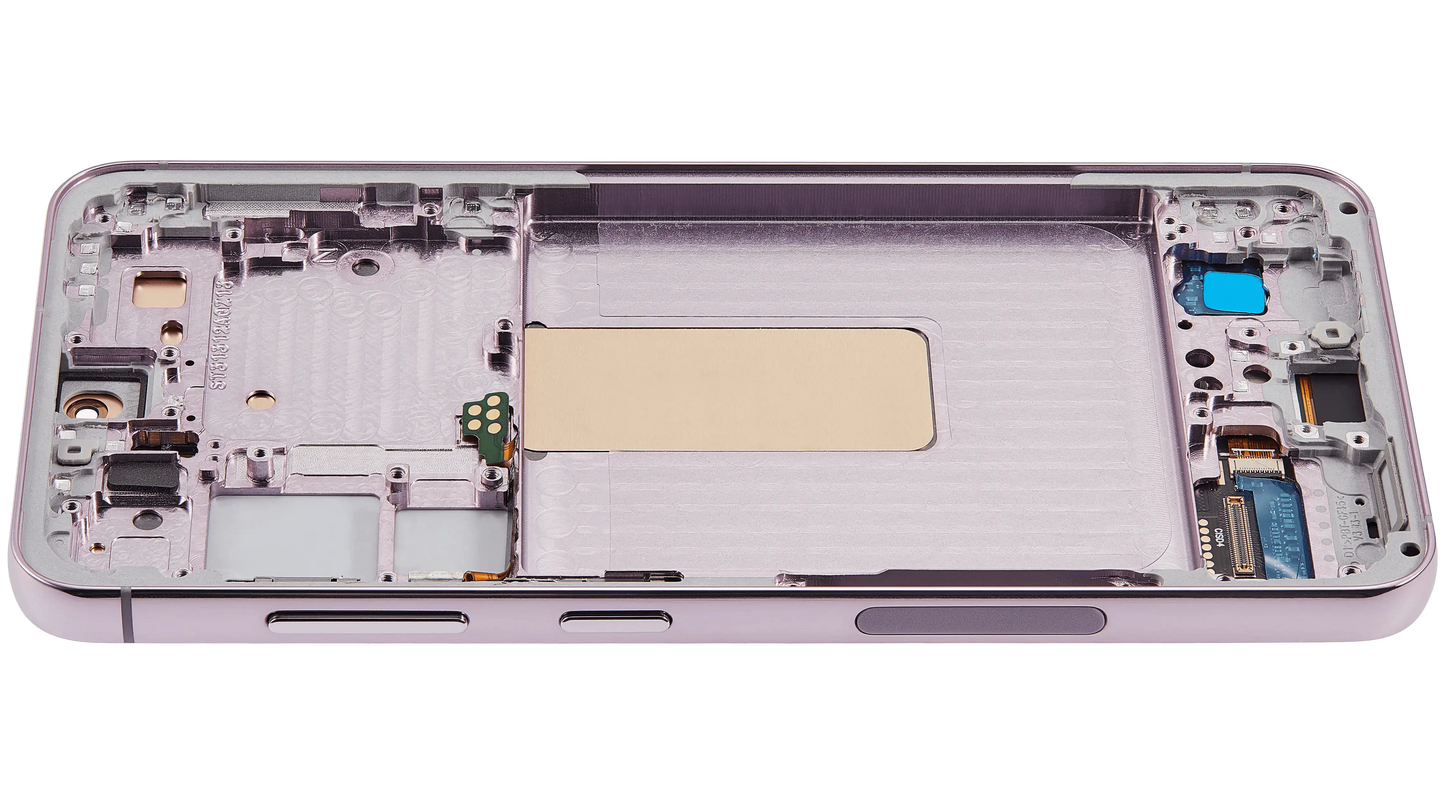 OLED Assembly With Frame For Samsung Galaxy S23 5G (US & International) (Aftermarket Plus) (Pink / Lavender)
