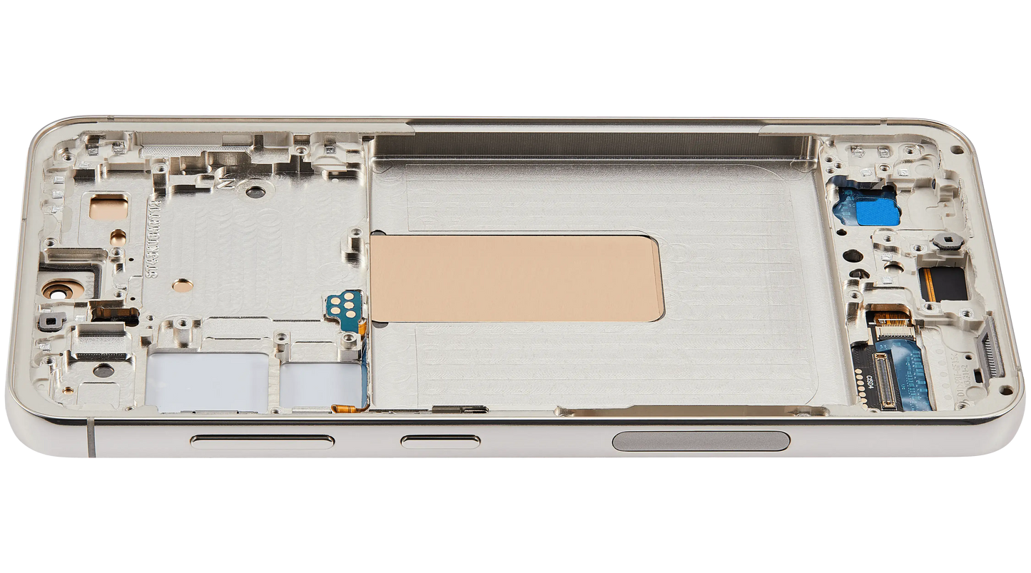 OLED Assembly With Frame For Samsung Galaxy S23 5G (US & International) (Aftermarket Plus) (Cream)