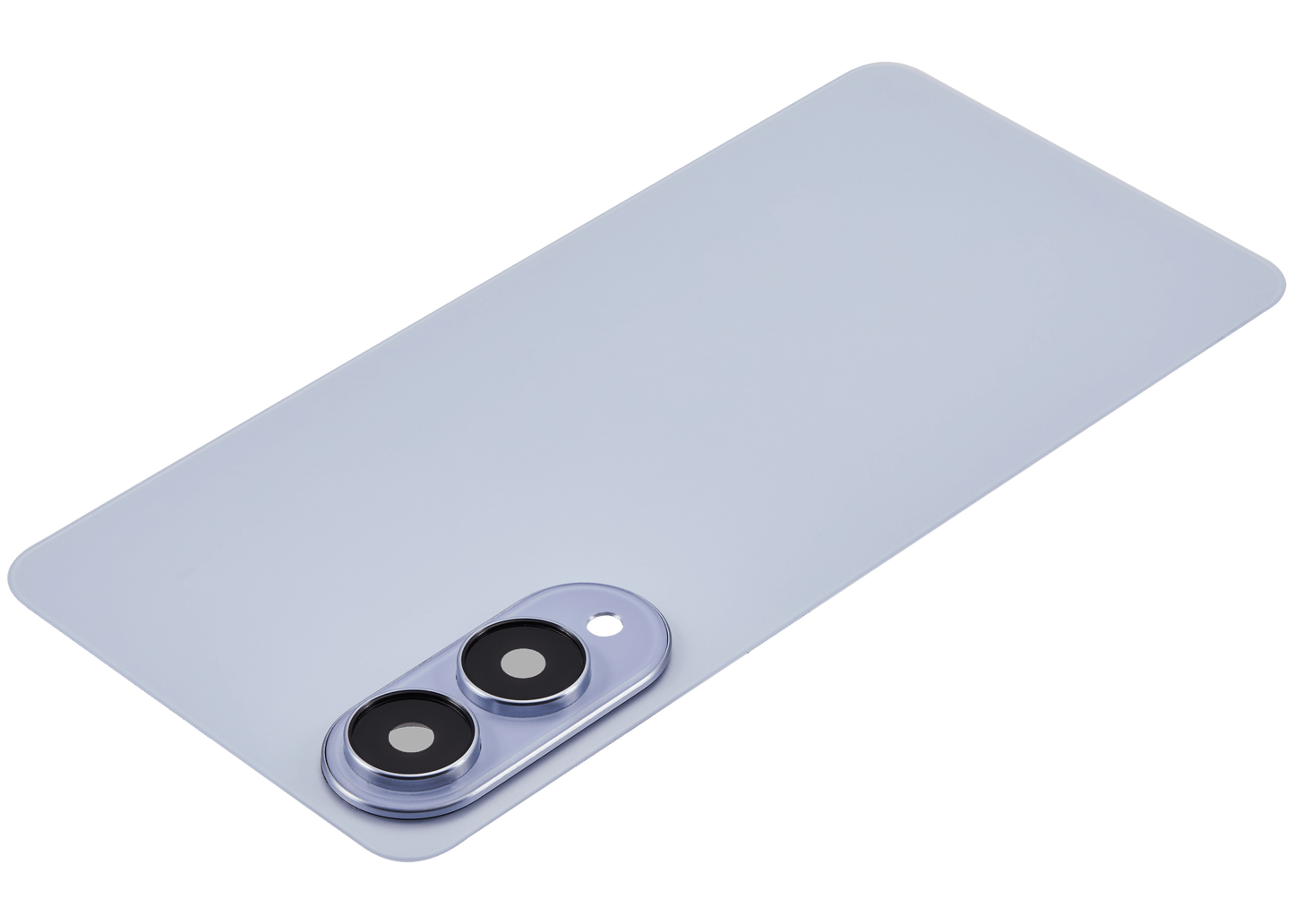 Back Cover Glass With Camera Lens For Samsung Galaxy S25 Edge (No Logo) (Aftermarket Plus) (Titanium Icyblue)