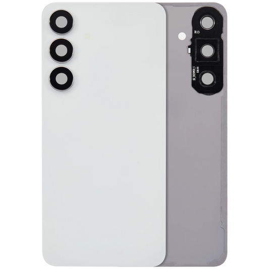 Back Cover Glass With Camera Lens For Samsung Galaxy S25 FE (No Logo) (Aftermarket Plus) (White)