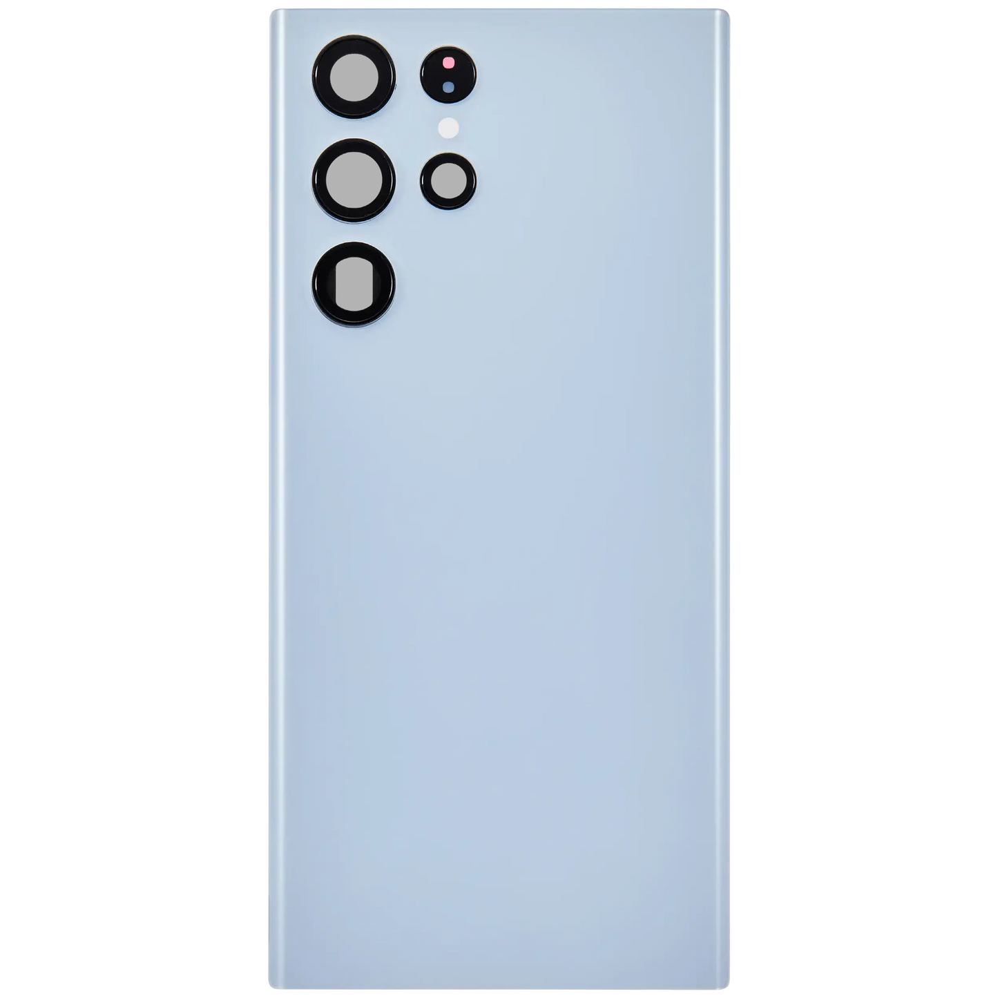 Back Cover Glass With Camera Lens For Samsung Galaxy S22 Ultra 5G (No Logo) (Aftermarket Plus) (Sky Blue)