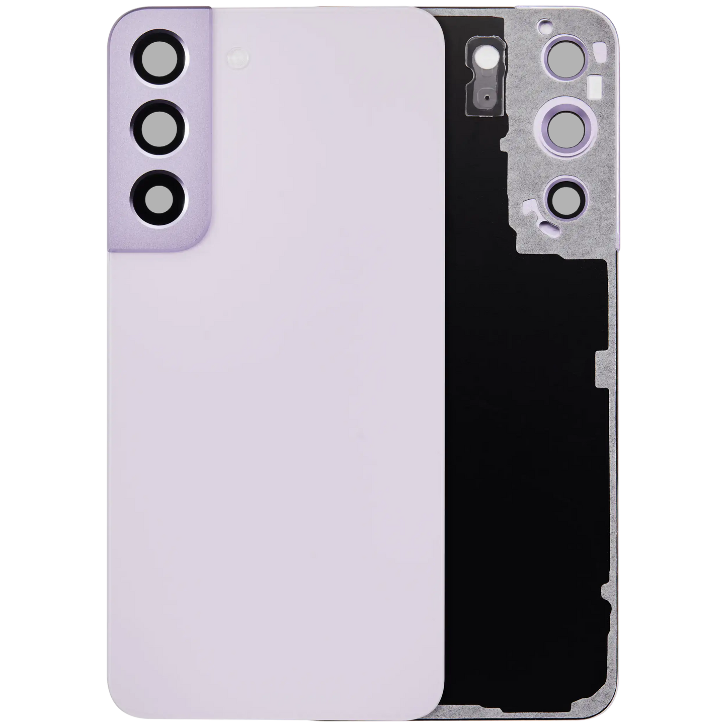 Back Cover Glass With Camera Lens For Samsung Galaxy S22 5G (No Logo) (Aftermarket Plus) (Bora Purple)