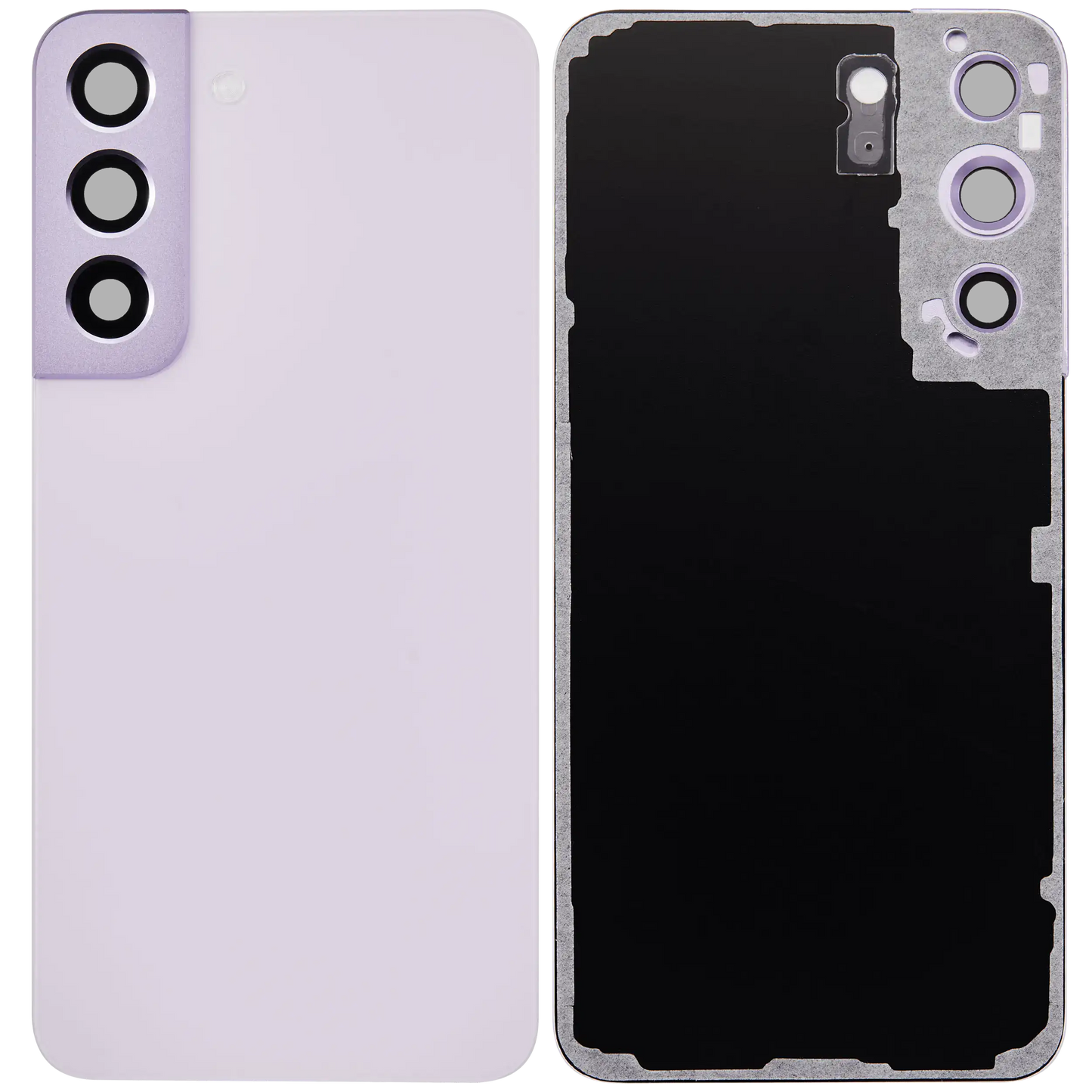 Back Cover Glass With Camera Lens For Samsung Galaxy S22 5G (No Logo) (Aftermarket Plus) (Bora Purple)