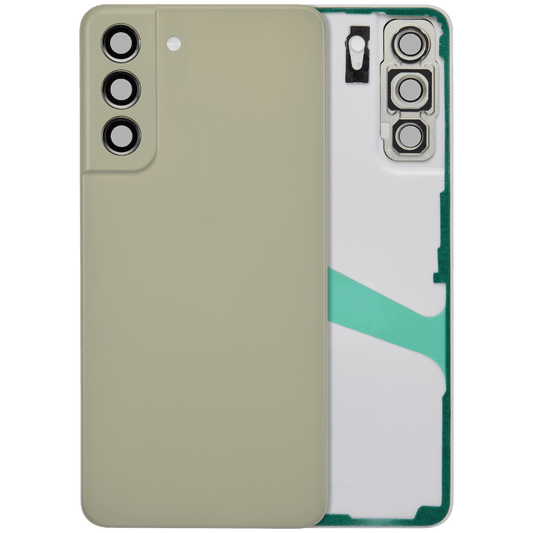 Back Cover Glass With Camera Lens For Samsung Galaxy S21 FE 5G (No Logo) (Aftermarket Plus) (Olive)