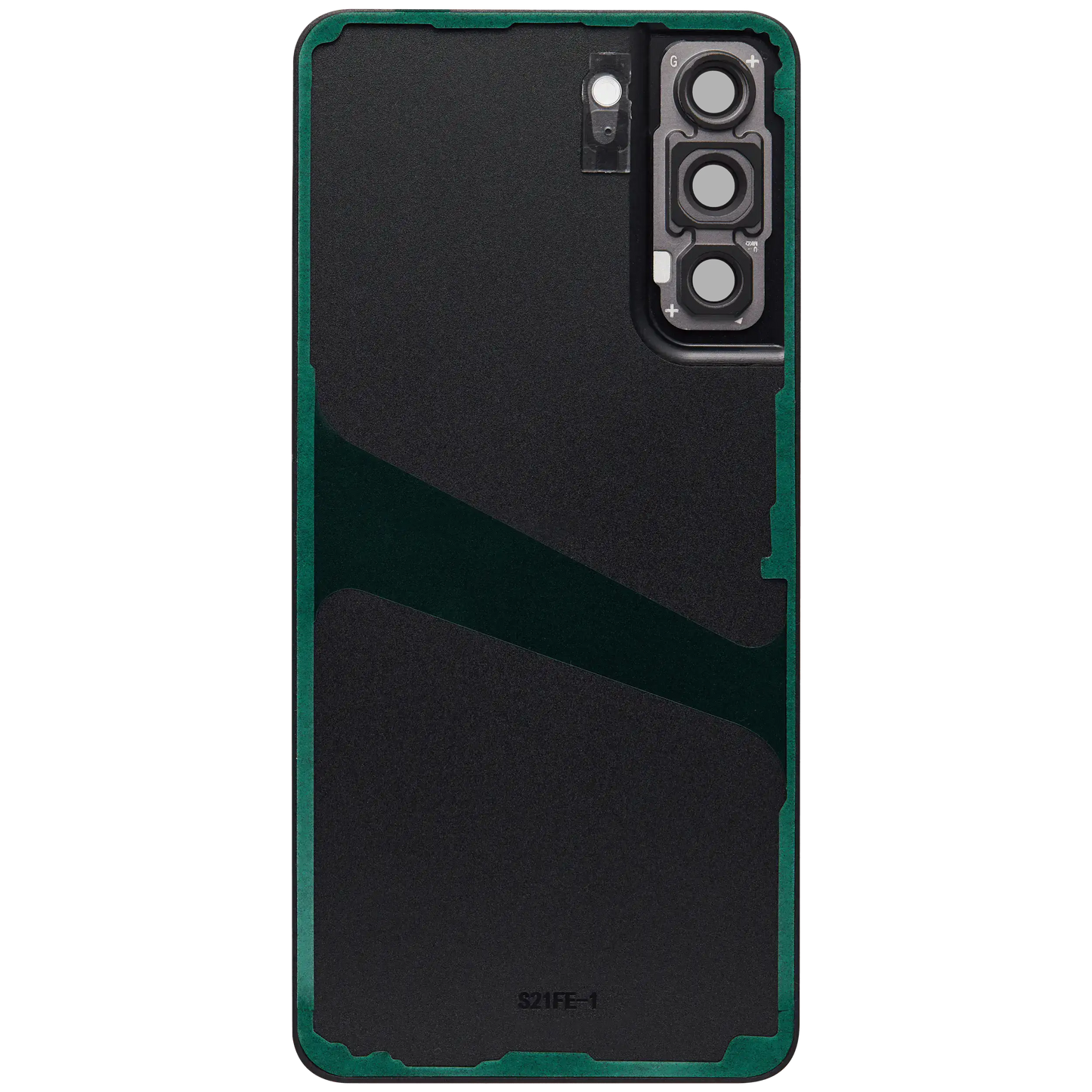 Back Cover Glass With Camera Lens For Samsung Galaxy S21 FE 5G (No Logo) (Aftermarket Plus) (Graphite)