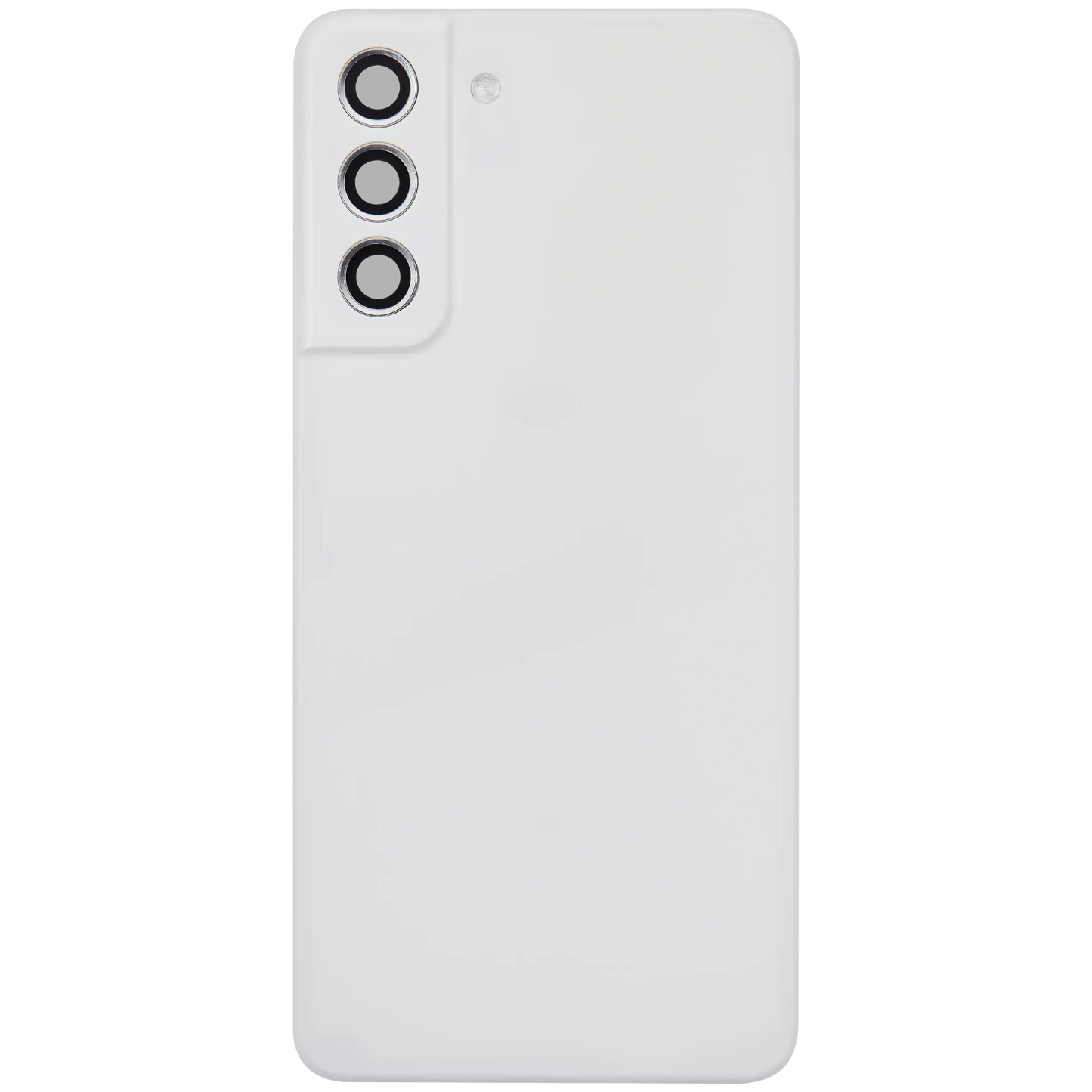 Back Cover Glass With Camera Lens For Samsung Galaxy S21 FE 5G (No Logo) (Aftermarket Plus) (White)