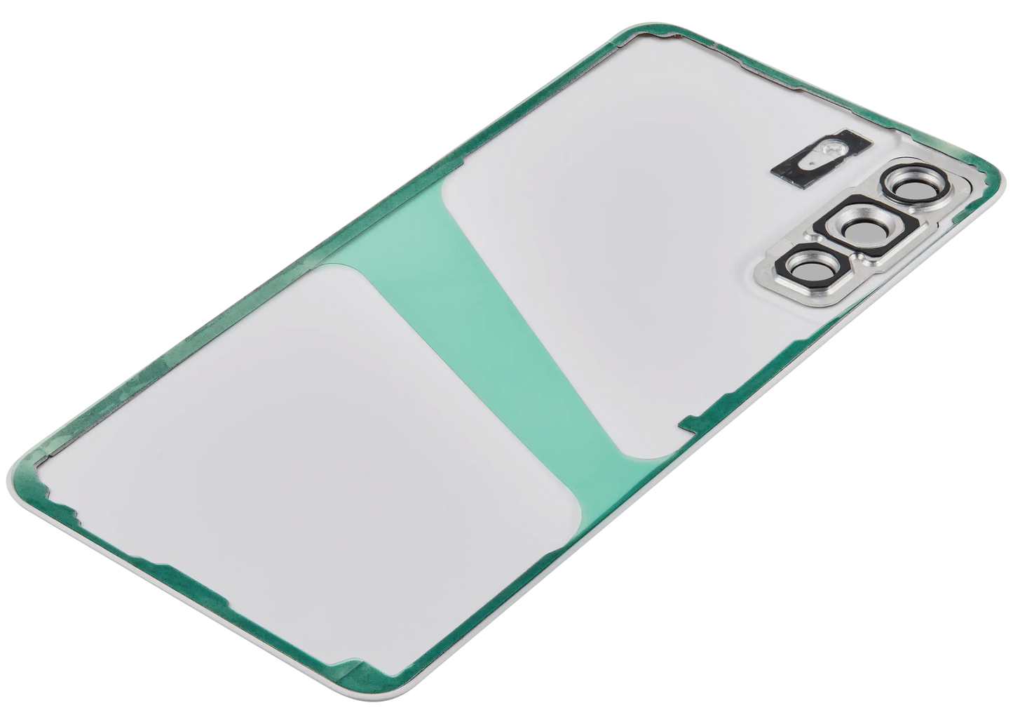 Back Cover Glass With Camera Lens For Samsung Galaxy S21 FE 5G (No Logo) (Aftermarket Plus) (White)