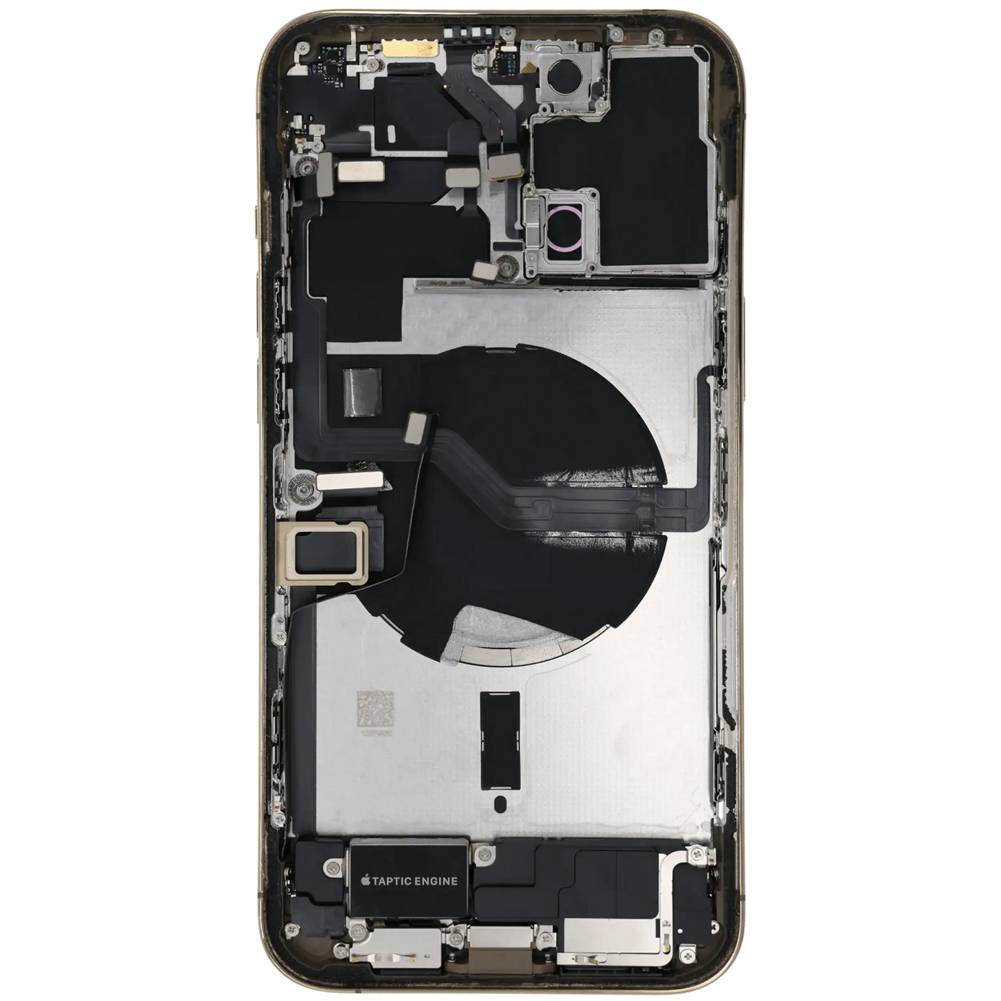 Back Housing W/ Charging Port Flex & Small Parts For iPhone 12 Pro Max (US Version) (Used OEM Pull: Grade B) (Gold)