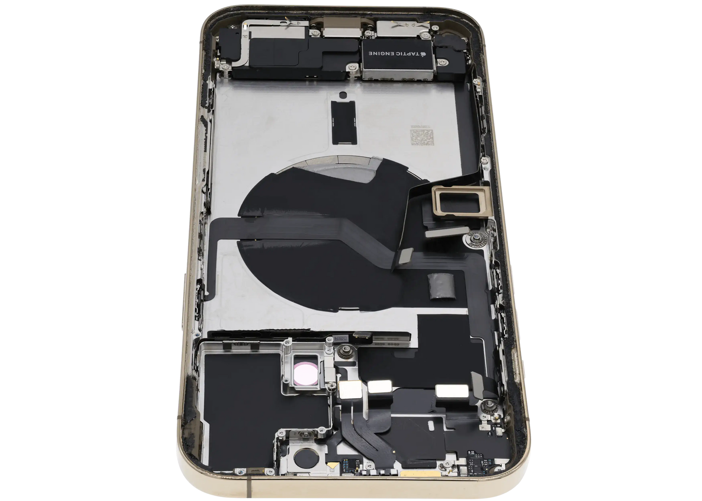 Back Housing W/ Charging Port Flex & Small Parts For iPhone 12 Pro Max (US Version) (Used OEM Pull: Grade B) (Gold)