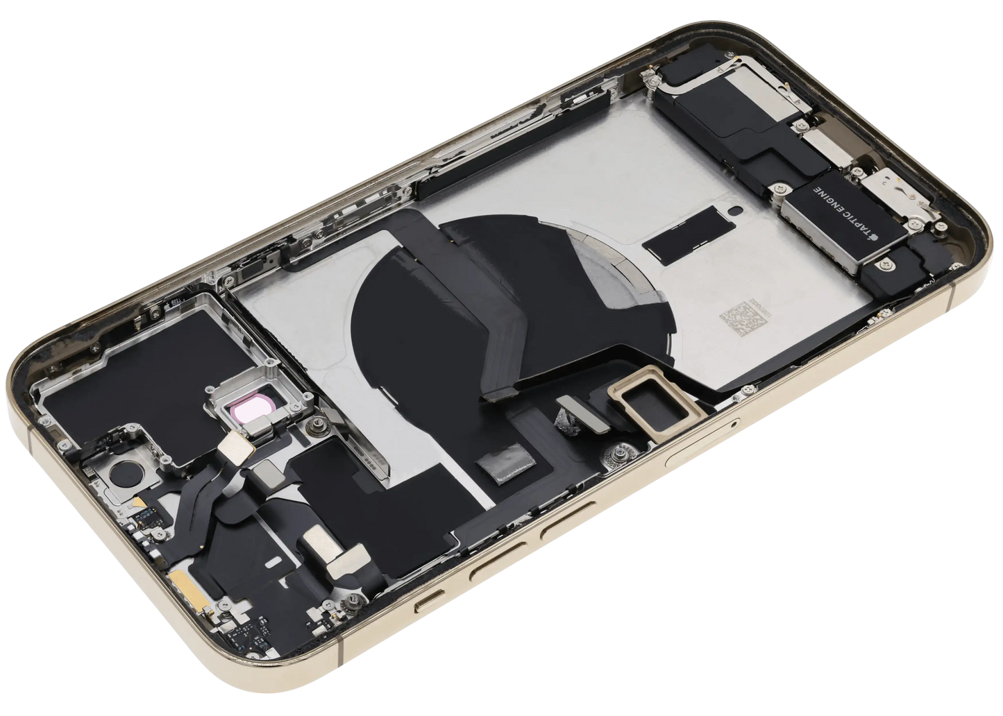 Back Housing W/ Charging Port Flex & Small Parts For iPhone 12 Pro Max (US Version) (Used OEM Pull: Grade B) (Gold)