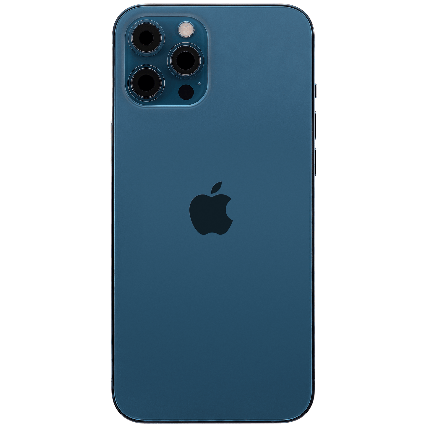 Back Housing W/ Charging Port Flex & Small Parts For iPhone 12 Pro Max (US Version) (Used OEM Pull: Grade B) (Pacific Blue)