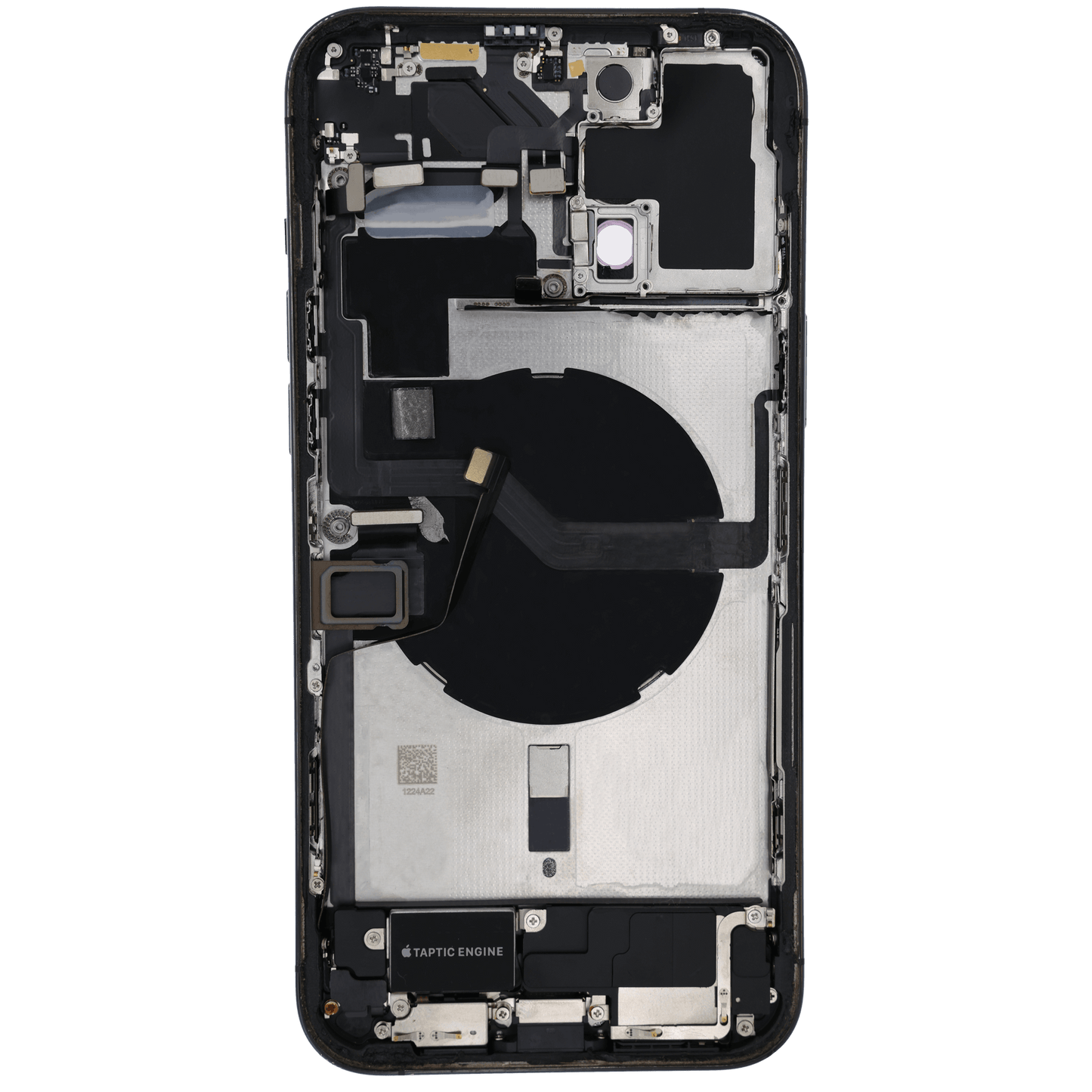 Back Housing W/ Charging Port Flex & Small Parts For iPhone 12 Pro Max (US Version) (Used OEM Pull: Grade B) (Pacific Blue)