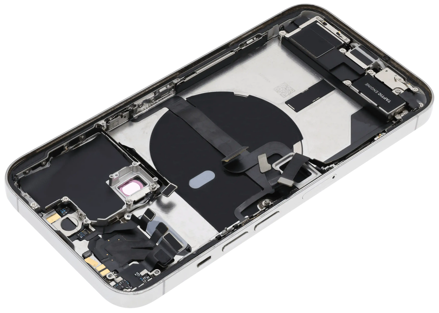 Back Housing W/ Charging Port Flex & Small Parts For iPhone 13 Pro (US Version) (Used OEM Pull: Grade B) (Silver)