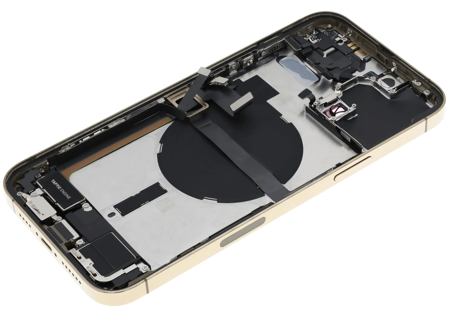 Back Housing W/ Charging Port Flex & Small Parts For iPhone 13 Pro Max (US Version) (Used OEM Pull: Grade B) (Gold)