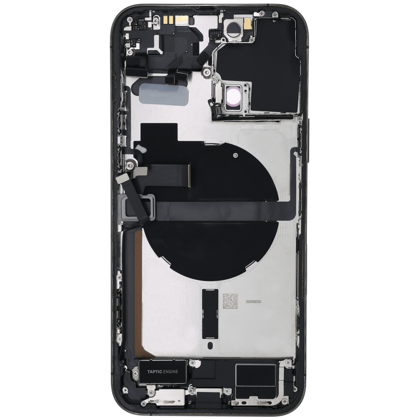 Back Housing W/ Charging Port Flex & Small Parts For iPhone 13 Pro Max (US Version) (Used OEM Pull: Grade B) (Graphite)