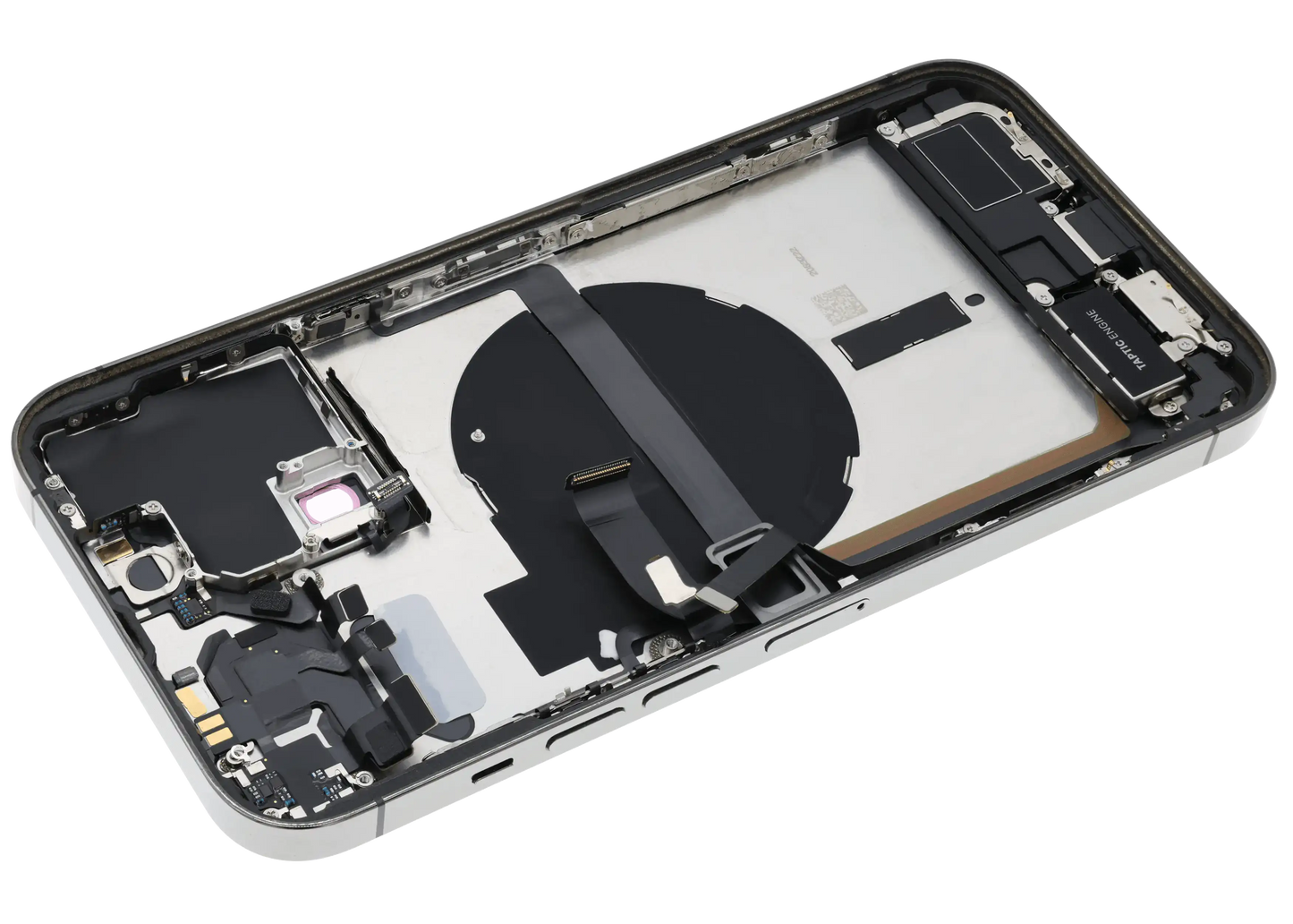 Back Housing W/ Charging Port Flex & Small Parts For iPhone 13 Pro Max (US Version) (Used OEM Pull: Grade C) (Graphite)