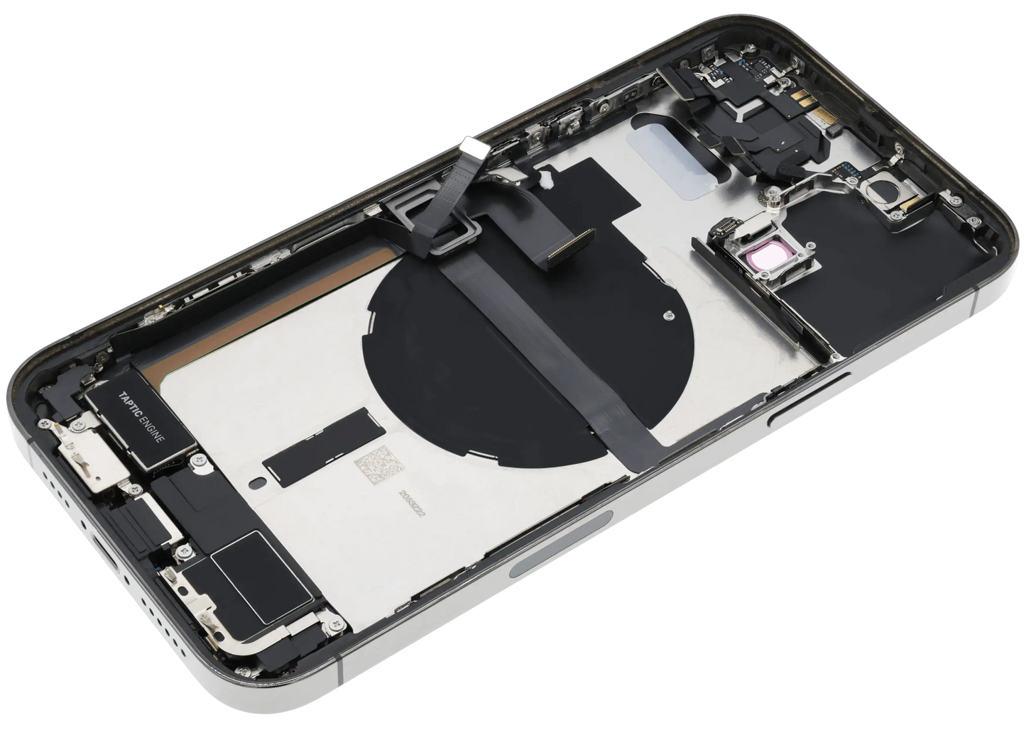 Back Housing W/ Charging Port Flex & Small Parts For iPhone 13 Pro Max (US Version) (Used OEM Pull: Grade C) (Graphite)