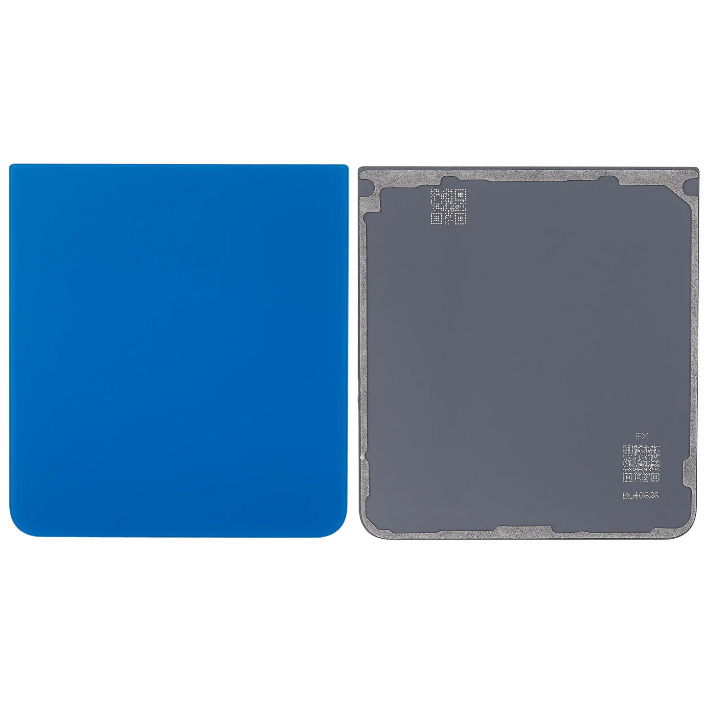 Bottom Back Cover Glass For Samsung Galaxy Z Flip 7 5G (F766) (No Logo) (Aftermarket Plus) (Blue Shadow) - Replacement iPhone Parts