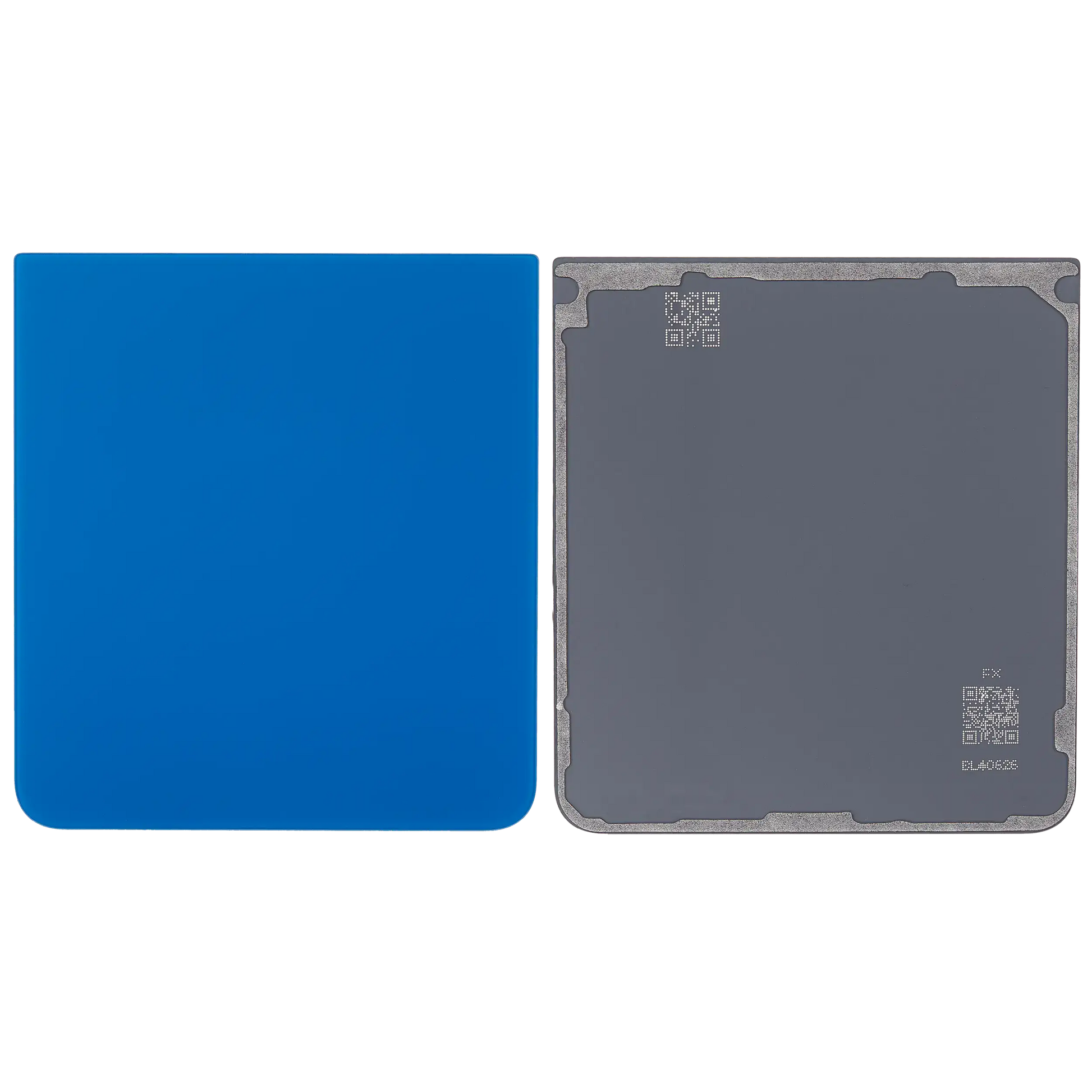 Bottom Back Cover Glass For Samsung Galaxy Z Flip 7 5G (F766) (No Logo) (Aftermarket Plus) (Blue Shadow) - Replacement iPhone Parts