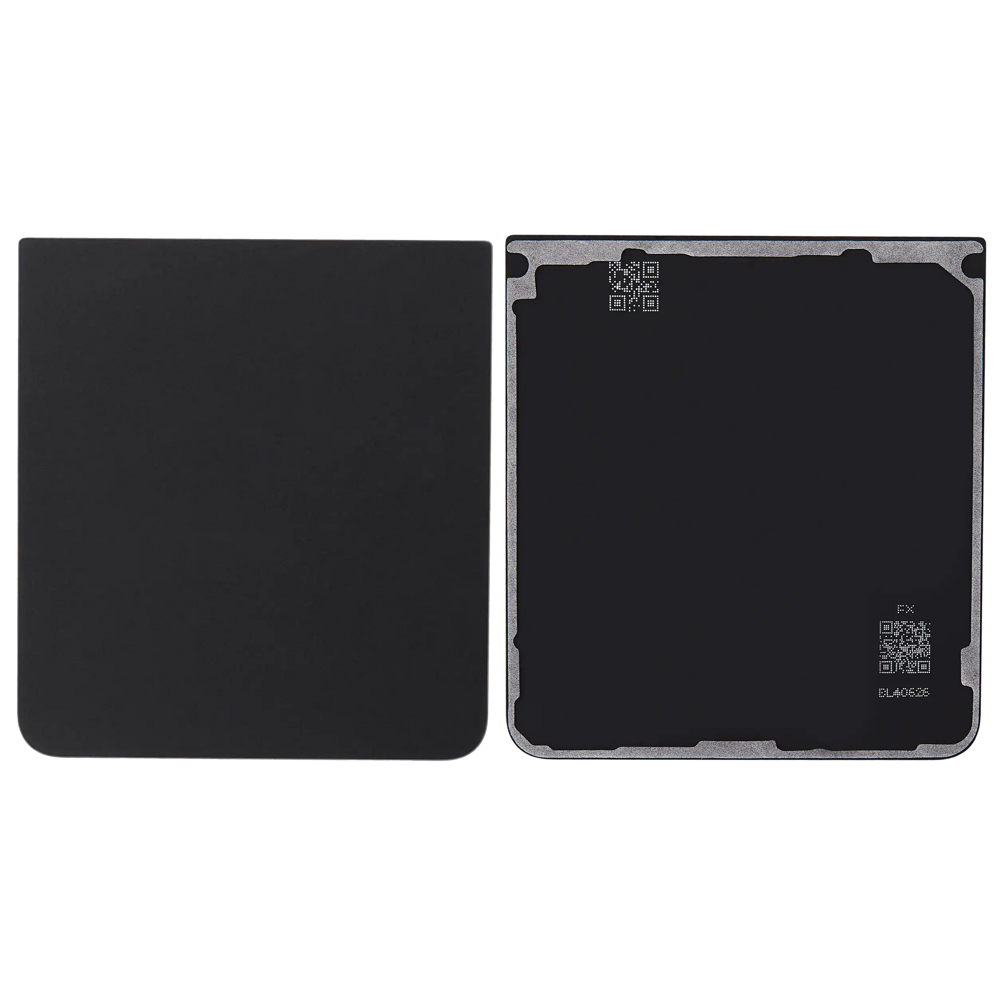 Bottom Back Cover Glass For Samsung Galaxy Z Flip 7 5G (F766) (No Logo) (Aftermarket Plus) (Jet Black) - Replacement iPhone Parts
