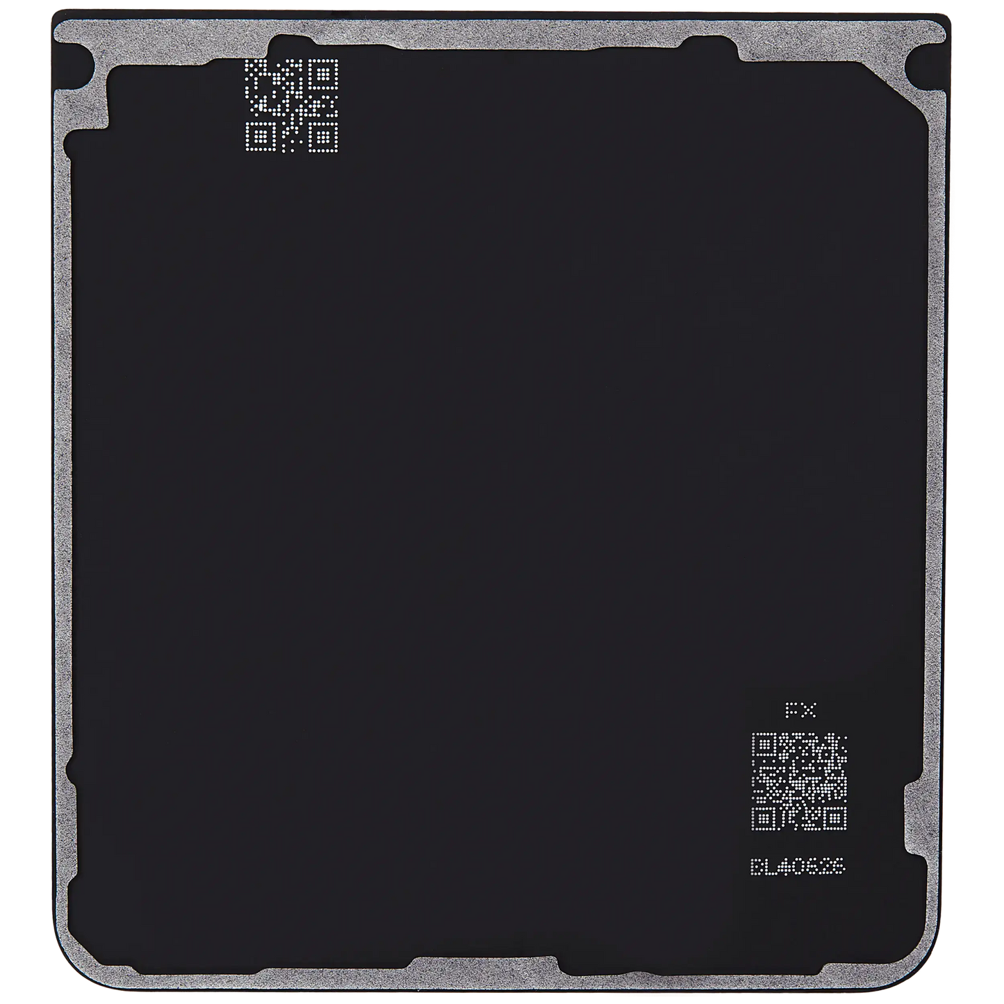 Bottom Back Cover Glass For Samsung Galaxy Z Flip 7 5G (F766) (No Logo) (Aftermarket Plus) (Jet Black) - Replacement iPhone Parts
