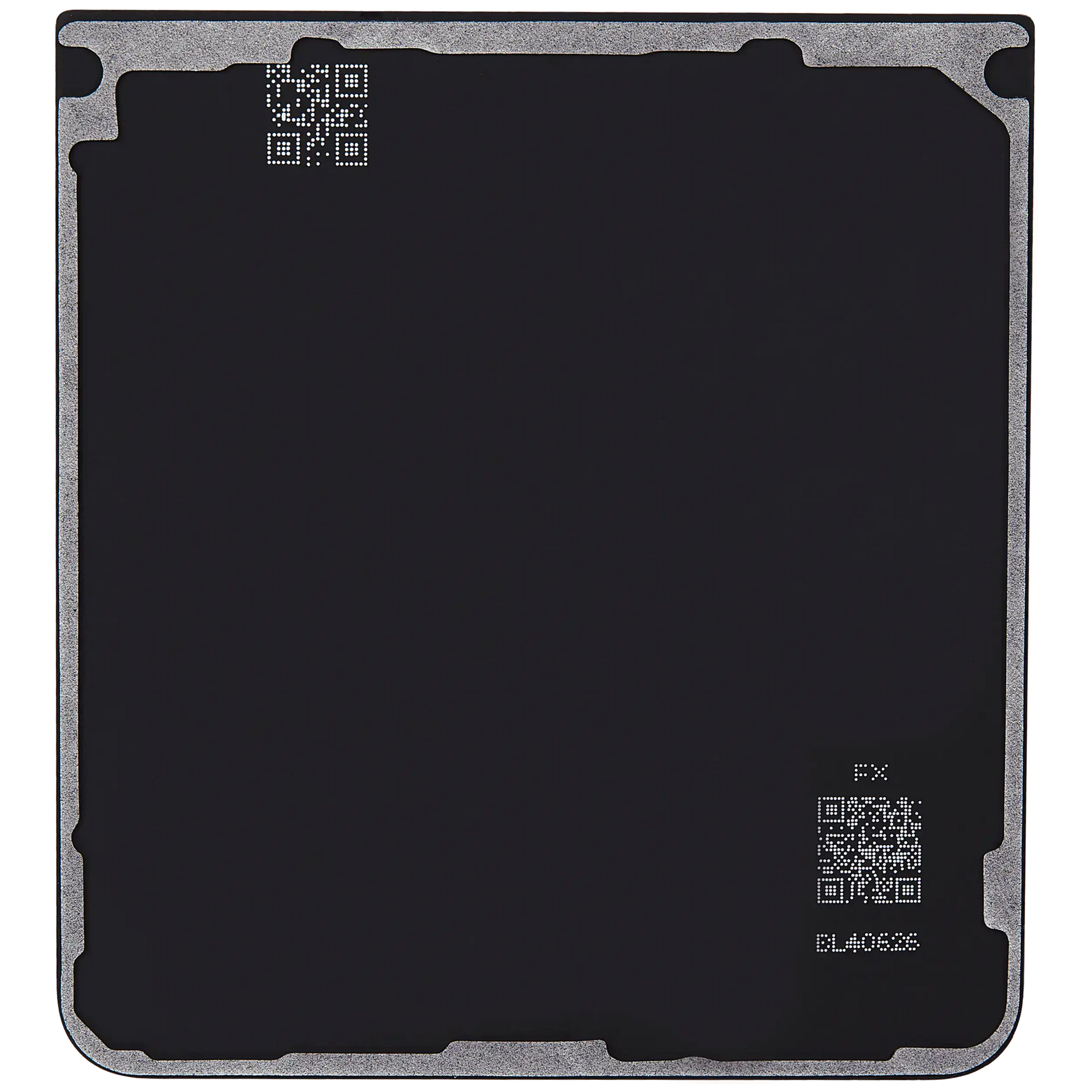 Bottom Back Cover Glass For Samsung Galaxy Z Flip 7 5G (F766) (No Logo) (Aftermarket Plus) (Jet Black) - Replacement iPhone Parts