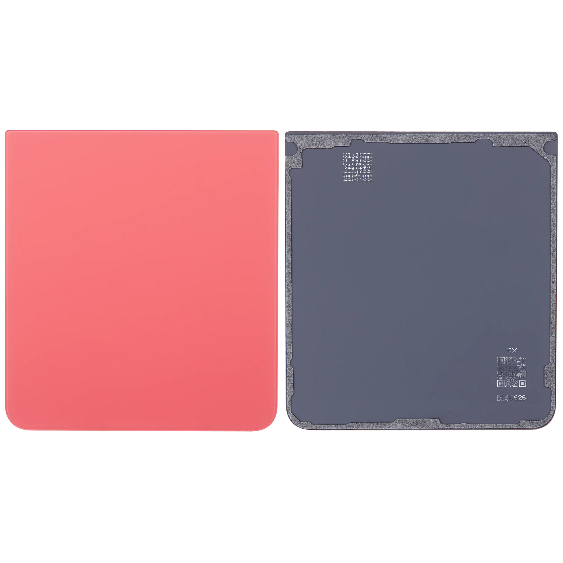 Bottom Back Cover Glass For Samsung Galaxy Z Flip 7 5G (No Logo) (Aftermarket Plus) (Coral Red) - Replacement iPhone Parts