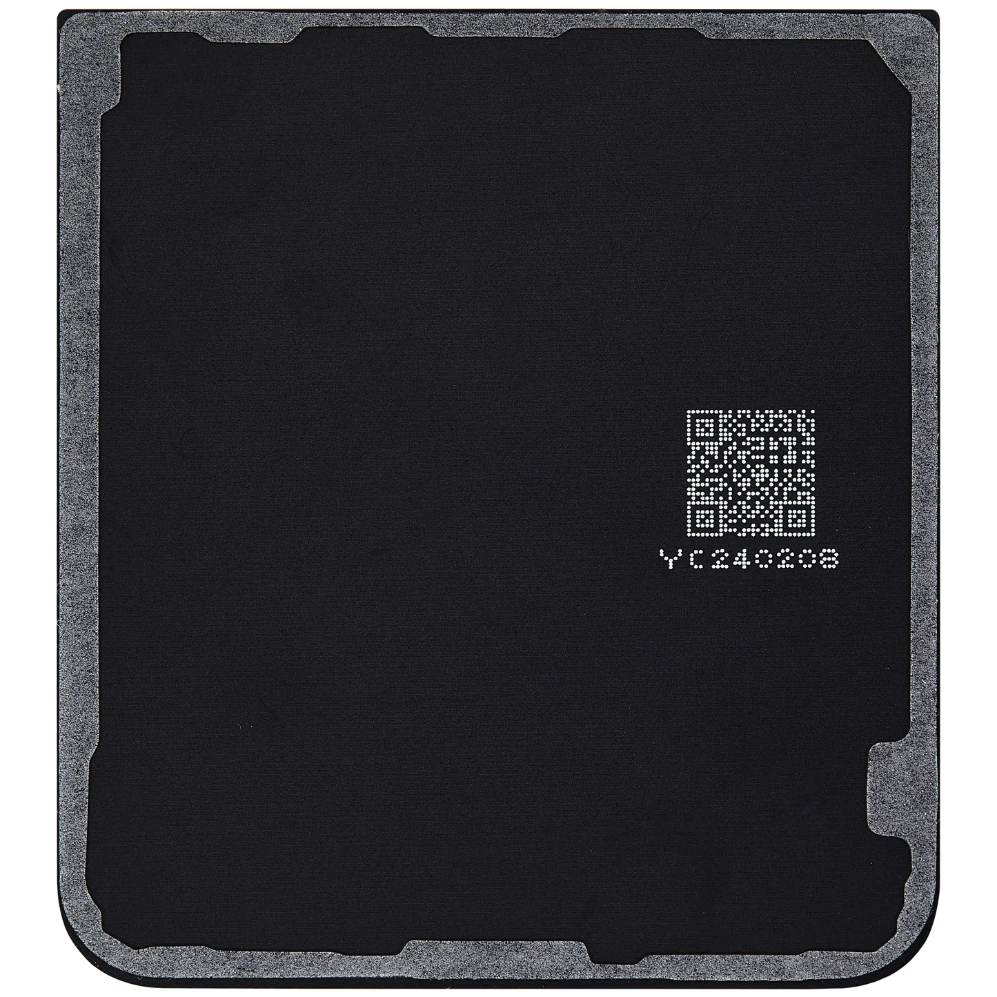 Bottom Back Cover Glass For Samsung Galaxy Z Flip 7 FE 5G (F761) (No Logo) (Aftermarket Plus) (Black)